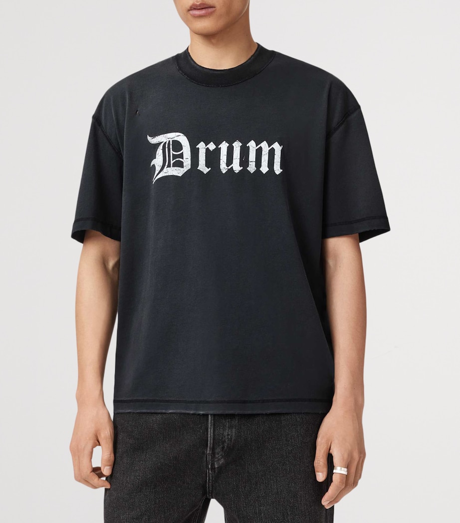 Organic Cotton Snare Cropped T-Shirt WASHED BLACK Image 5