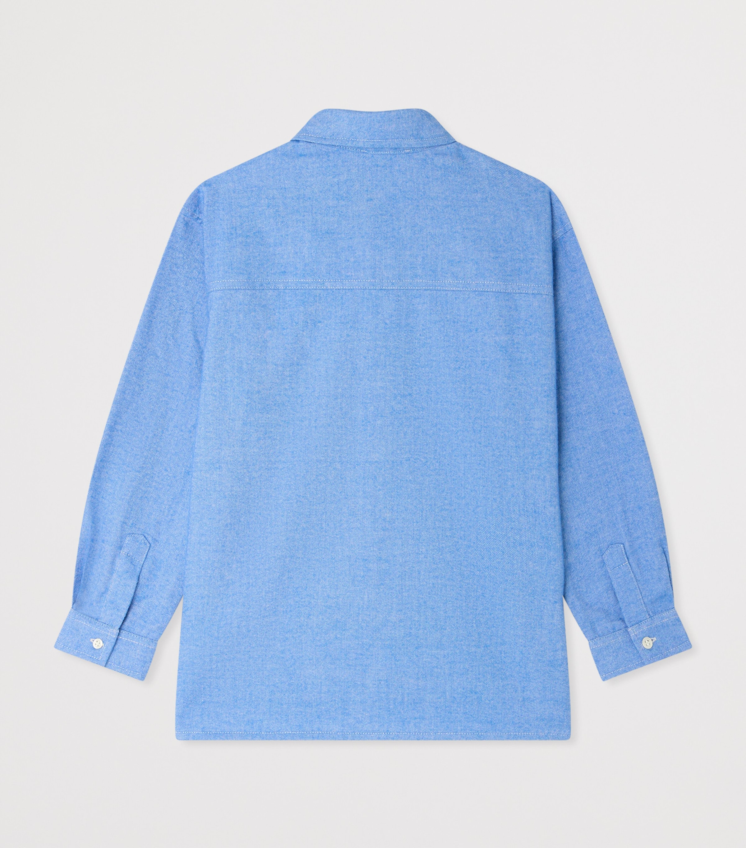 Bonpoint Cotton Shirt (4-8 Years) Bleu Electrique Image 2