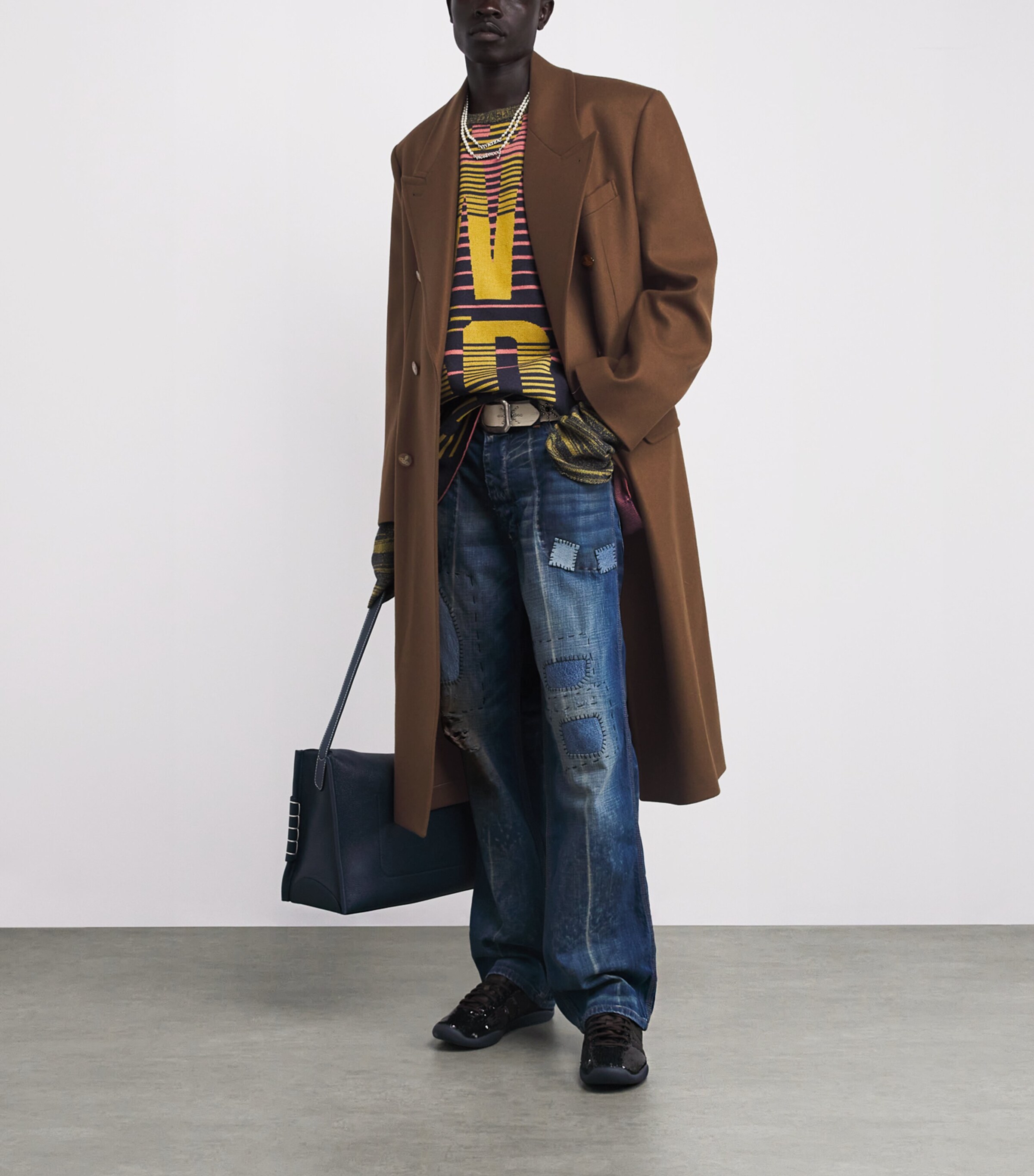 Wool-Cashmere Melton Overcoat D402 CAMEL Image 2