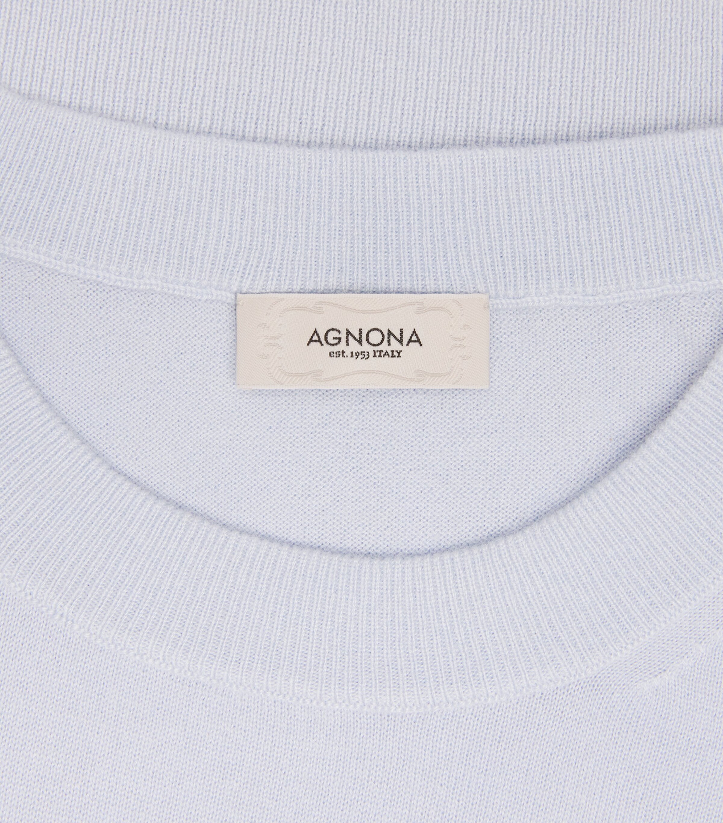 Agnona Mens Cashmere Rasato Sweater Light Blu Bleach Image 6