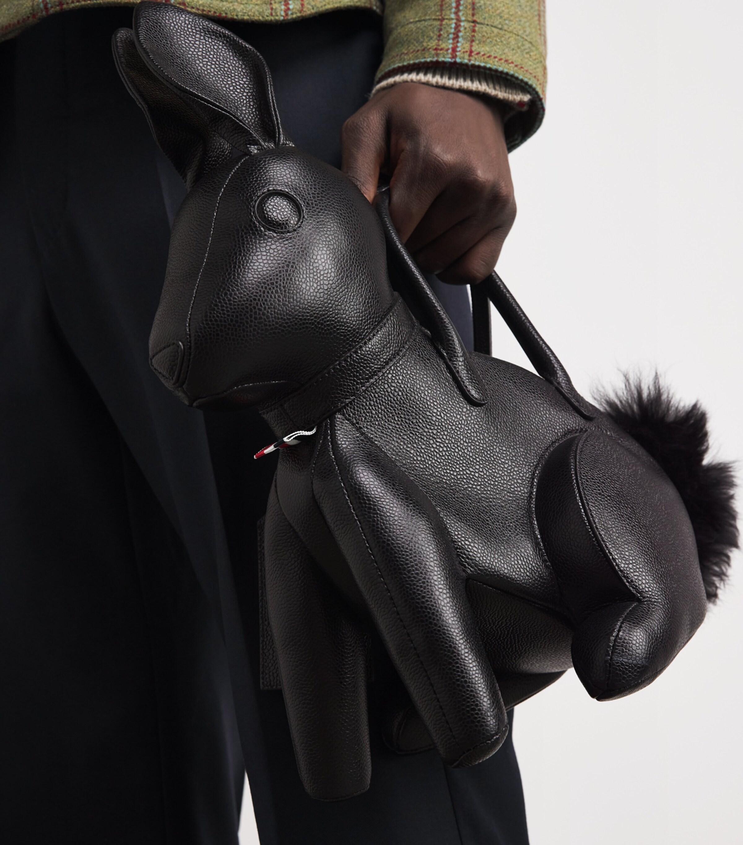 Lather Rabbit Top-Handle Bag BLACK Image 2
