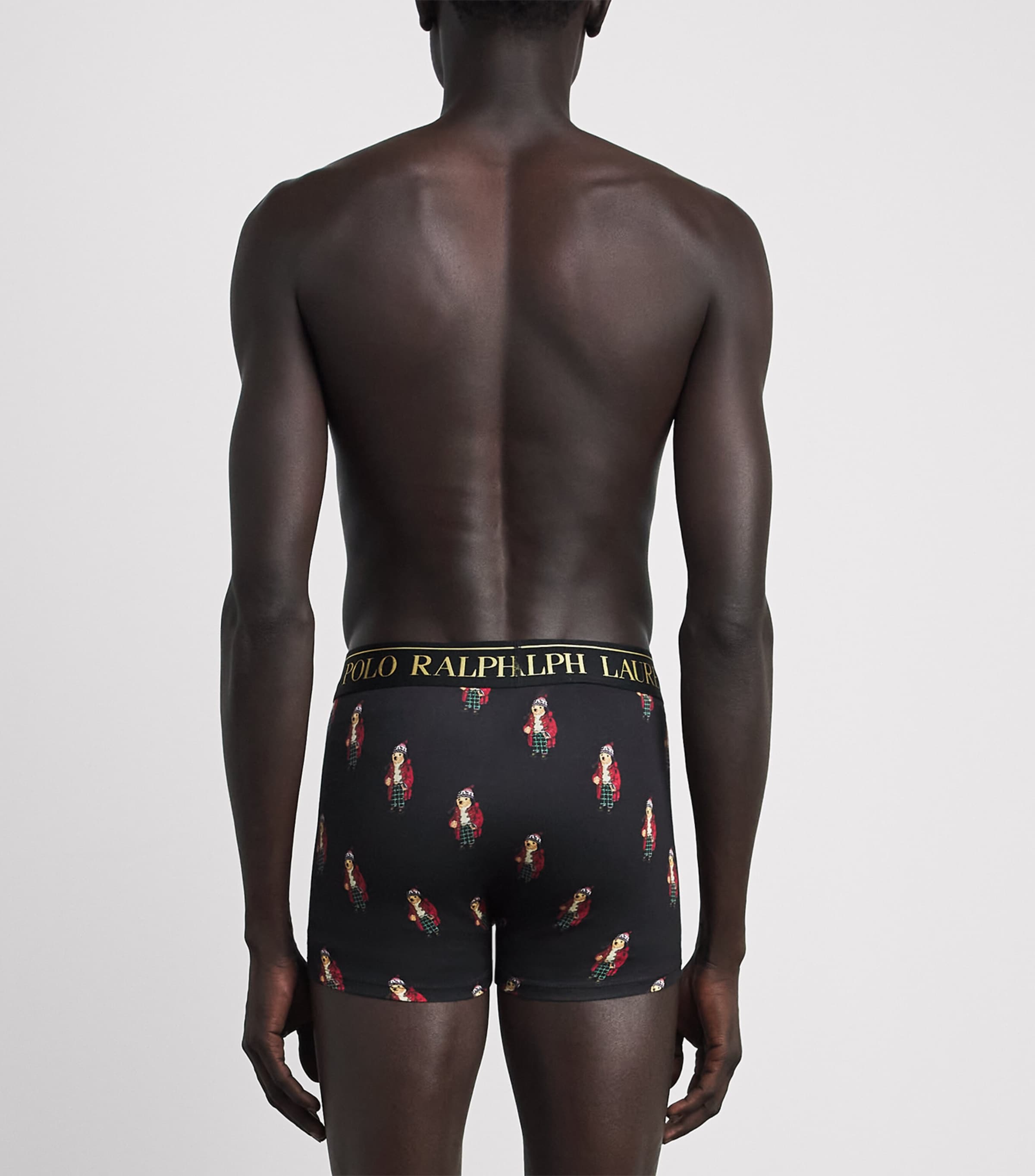 Polo Ralph Lauren Mens Stretch-Cotton Litchfield Trunks (Pack of 2) Prk Av Rd/pl Blk Aob Image 3