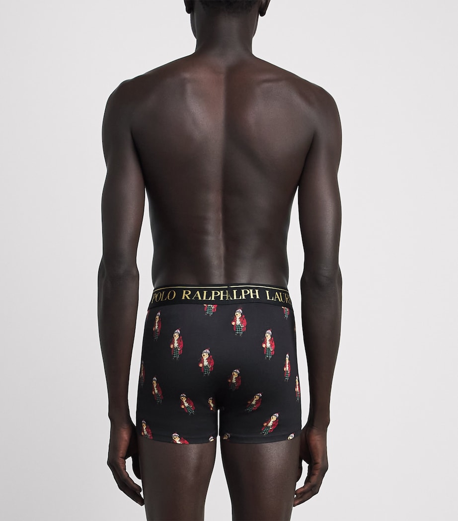 Polo Ralph Lauren Mens Stretch-Cotton Litchfield Trunks (Pack of 2) Prk Av Rd/pl Blk Aob Image 3