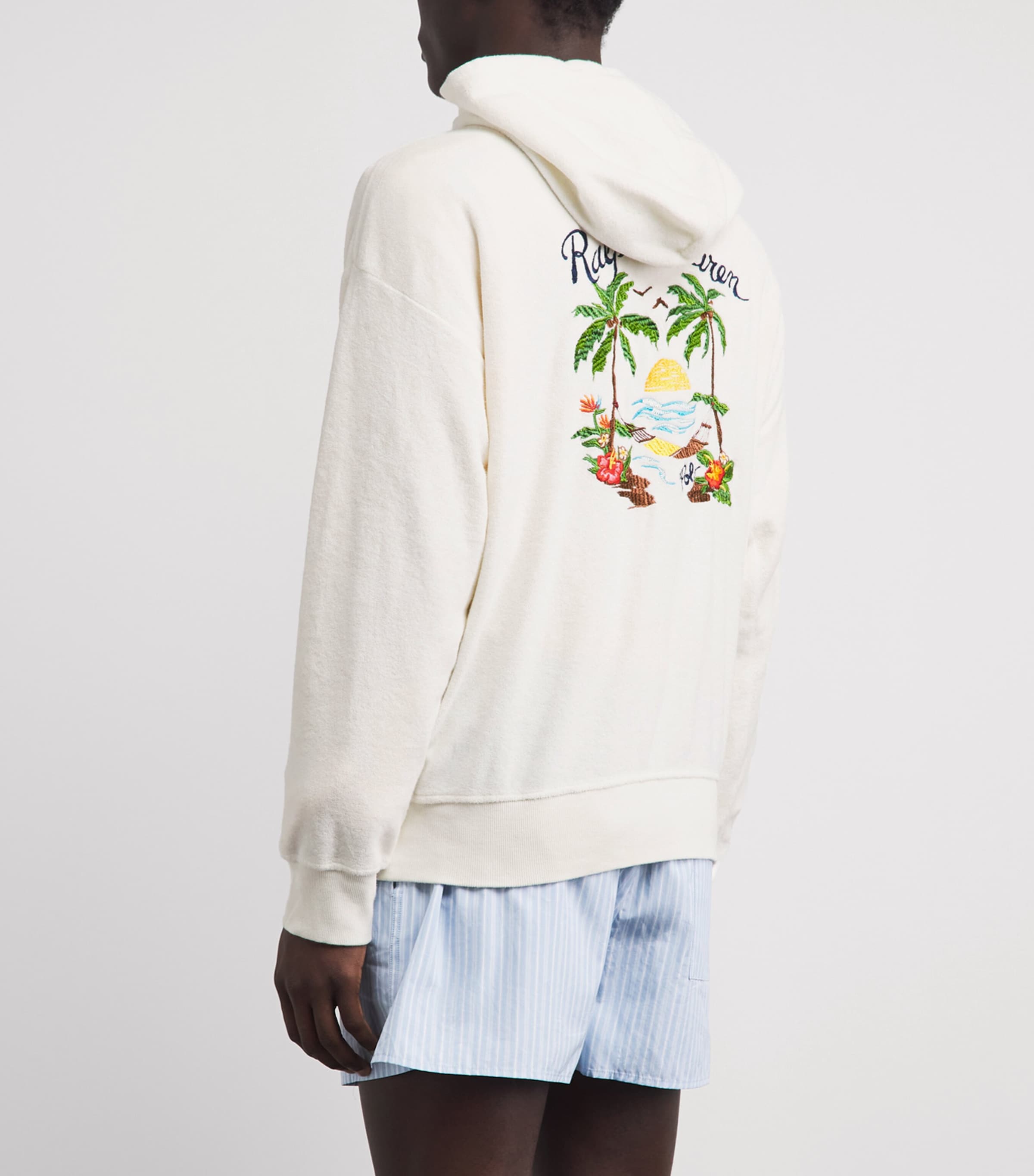 Polo Ralph Lauren Mens Cotton-Blend Palm Tree Zip-Up Hoodie Nevis Image 5