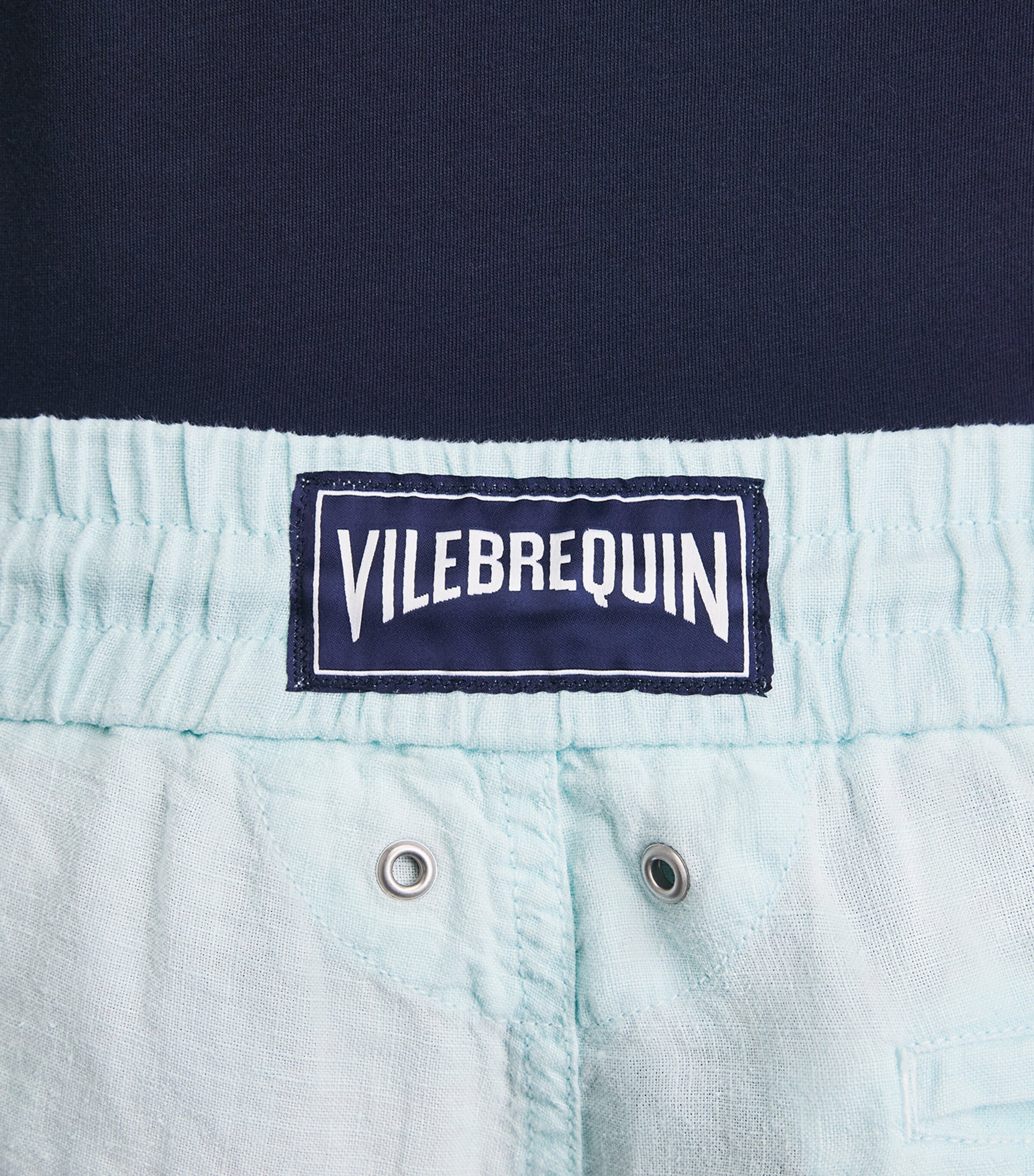Vilebrequin Mens Linen Drawstring Parc Trousers Pacific Image 3