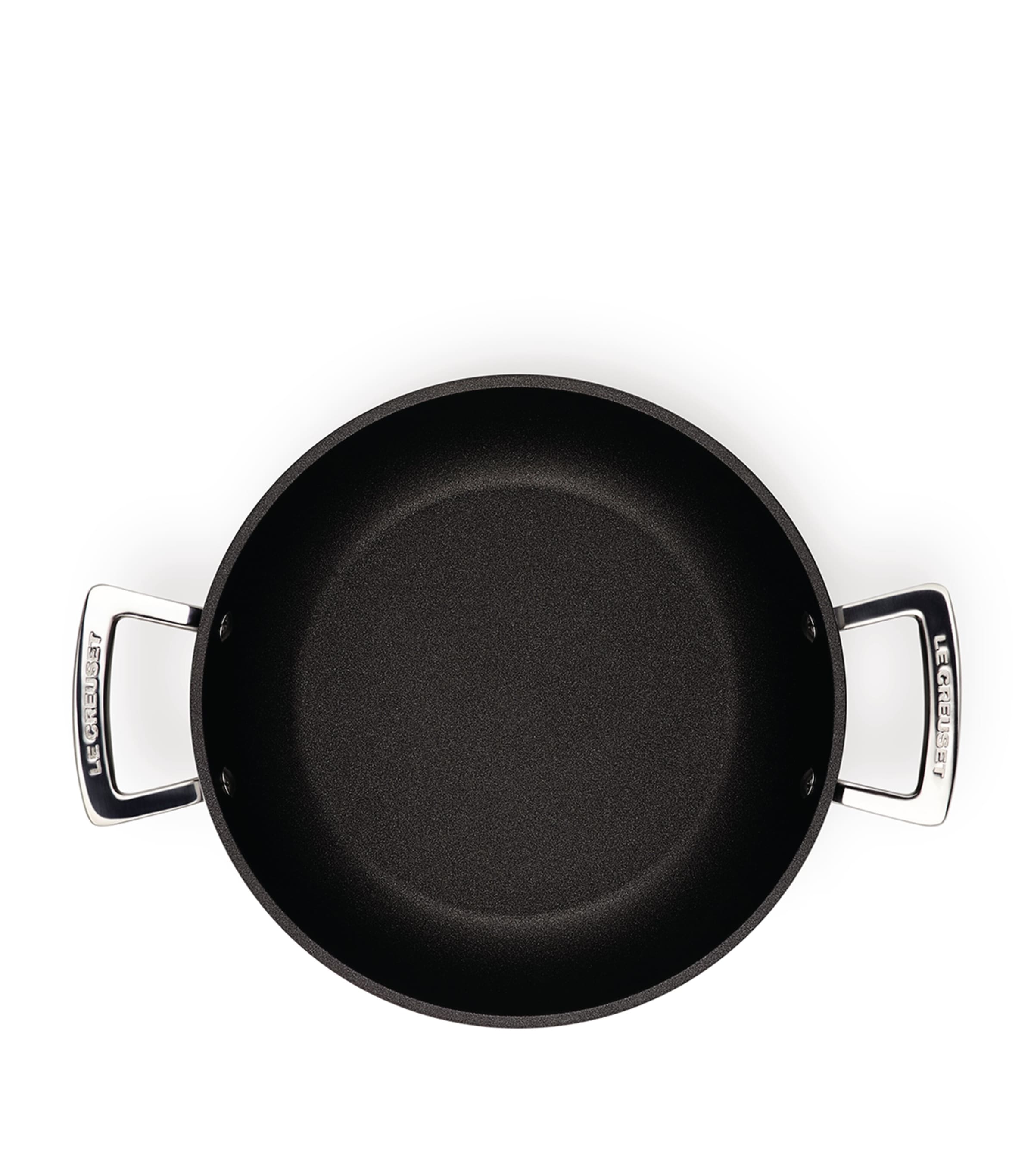 Le Creuset Toughened Non-Stick Shallow Casserole Dish (24cm) Black Image 3