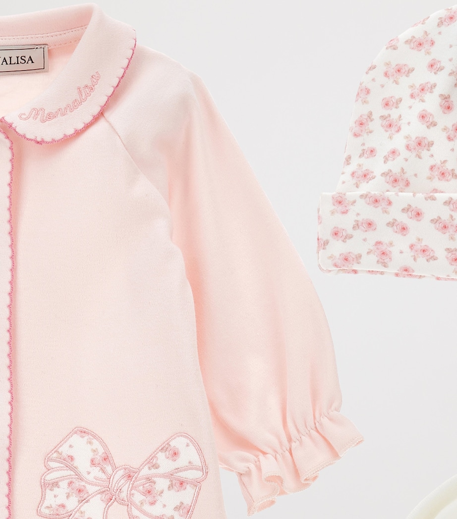 Cotton All-In-One, Bib and Hat Set (1-9 Months) ROSA ANTICO COUTURE Image 3