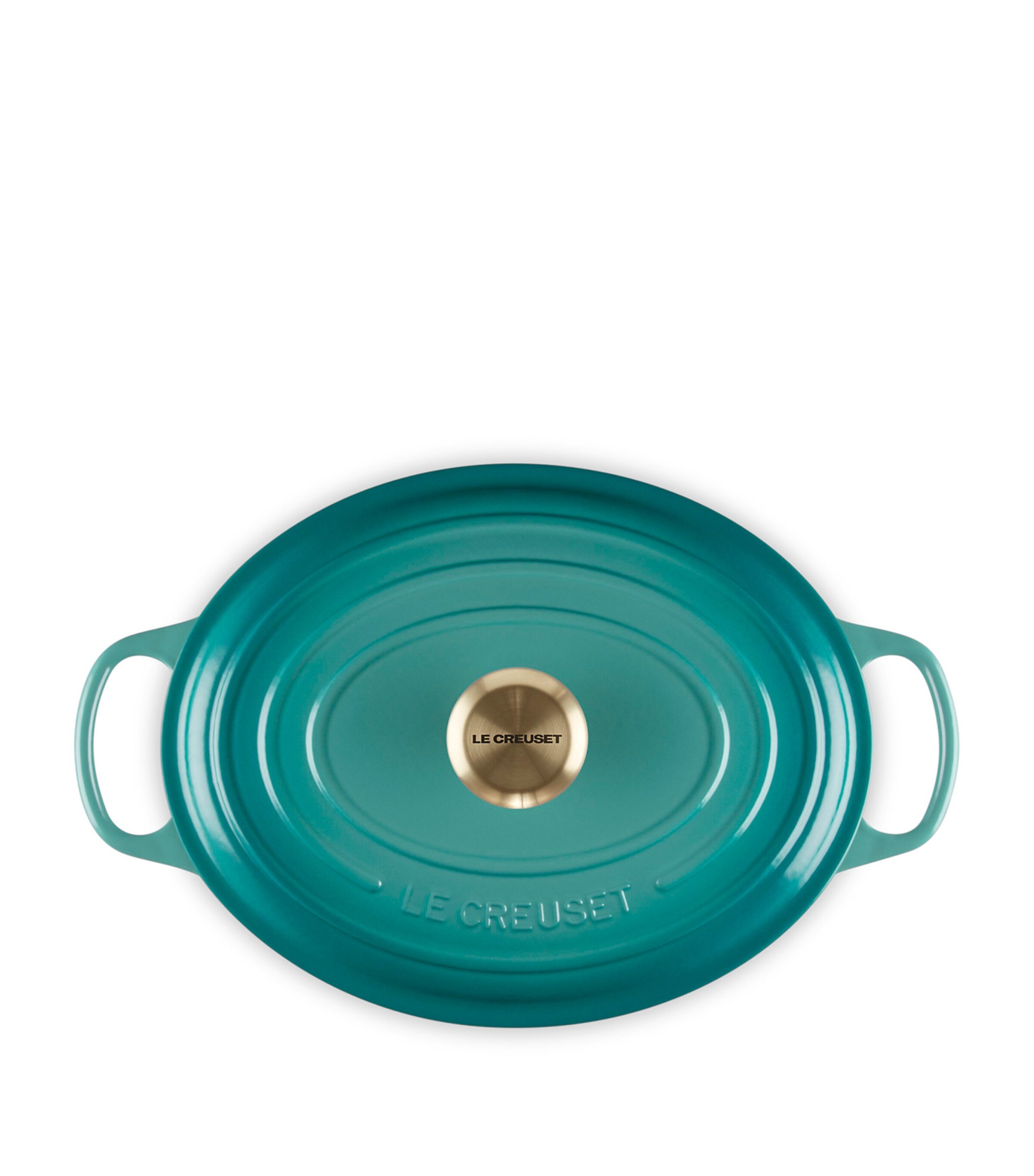Le Creuset Cast Iron Oval Casserole Dish (29cm) Bleu Riviera Image 5