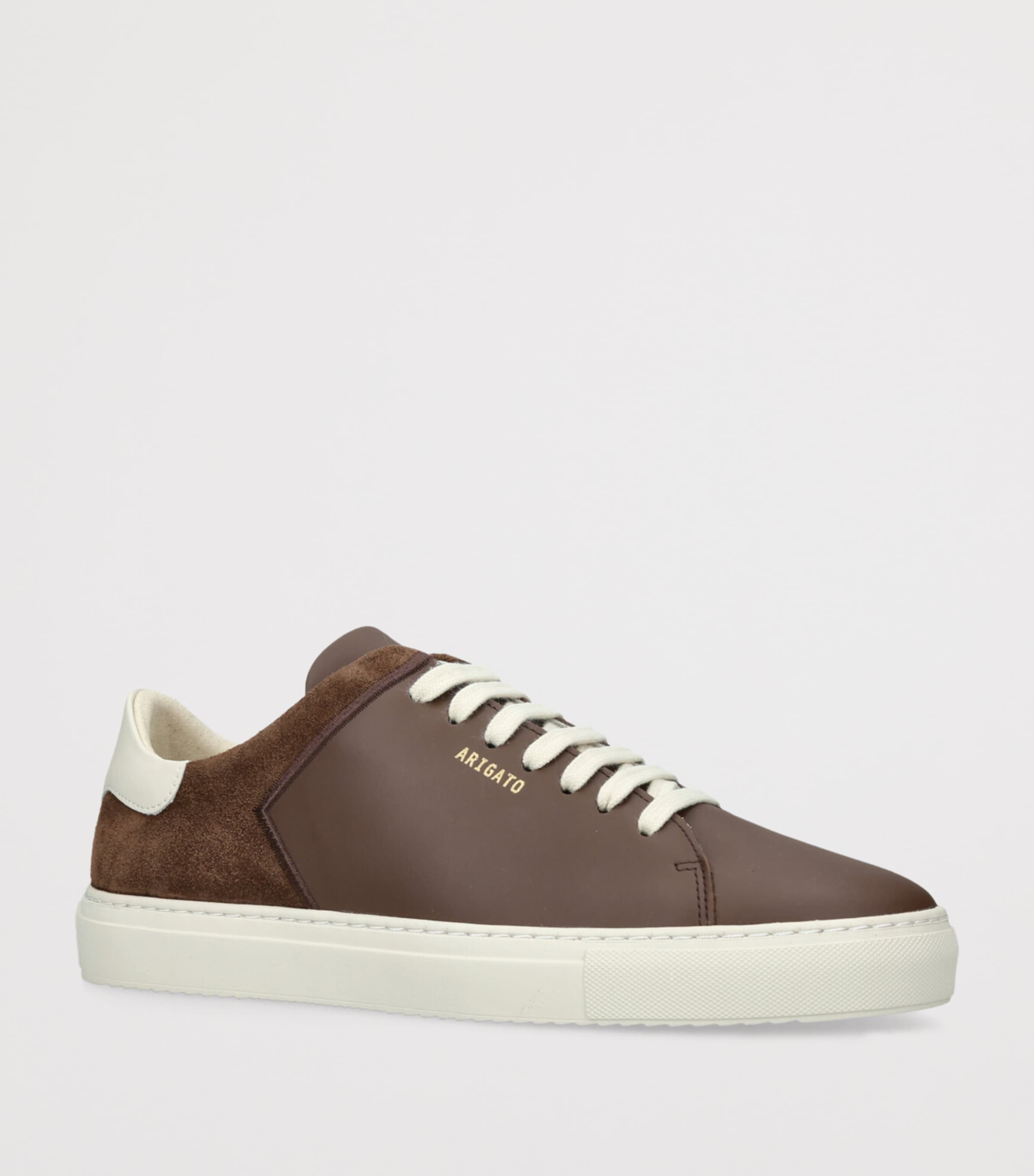 Axel Arigato Leather-Suede Clean 90 Split Sneakers Brown Image 3