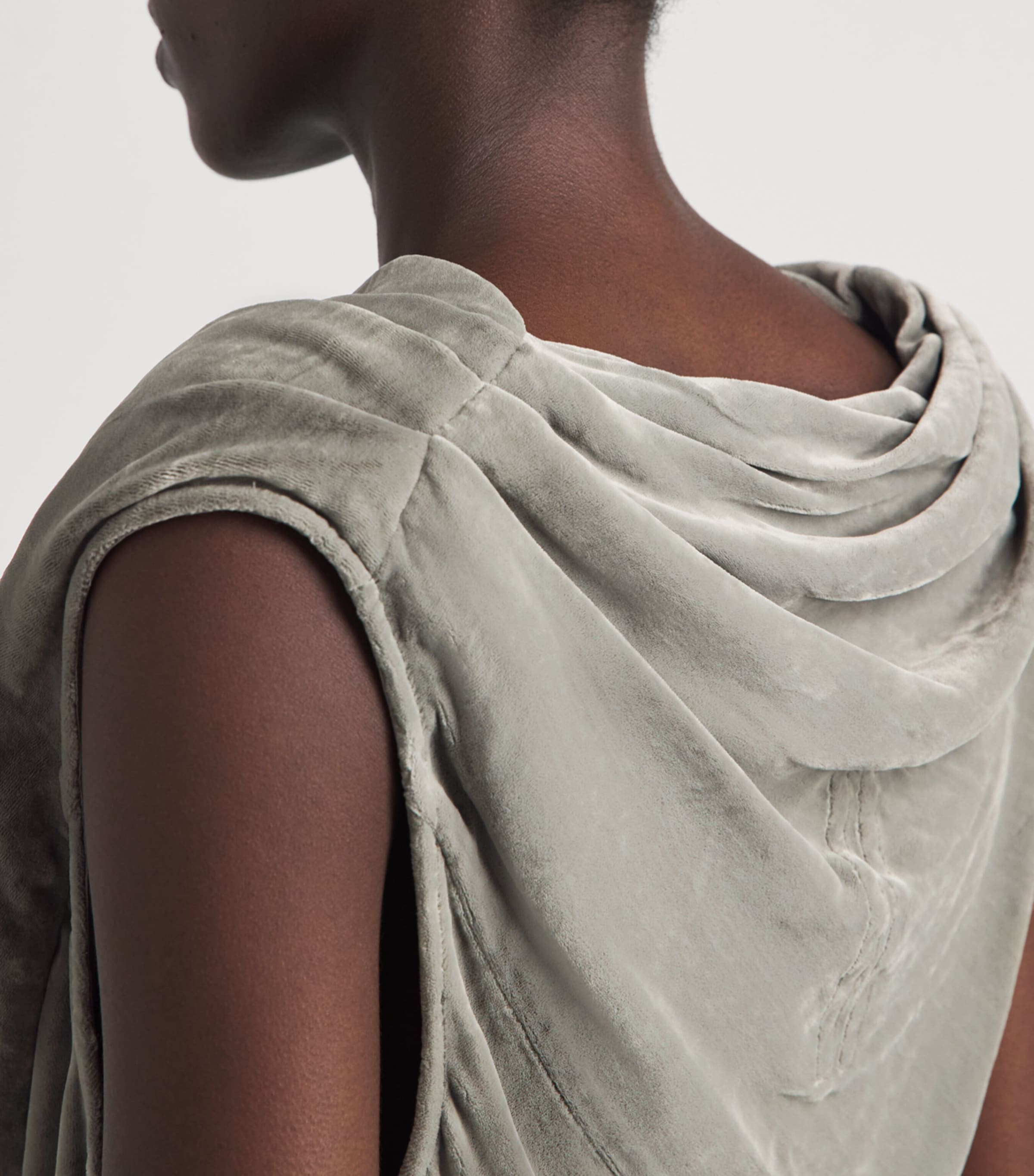 Rick Owens Womens Strutter Maxi Dress Drk Pearl Image 3