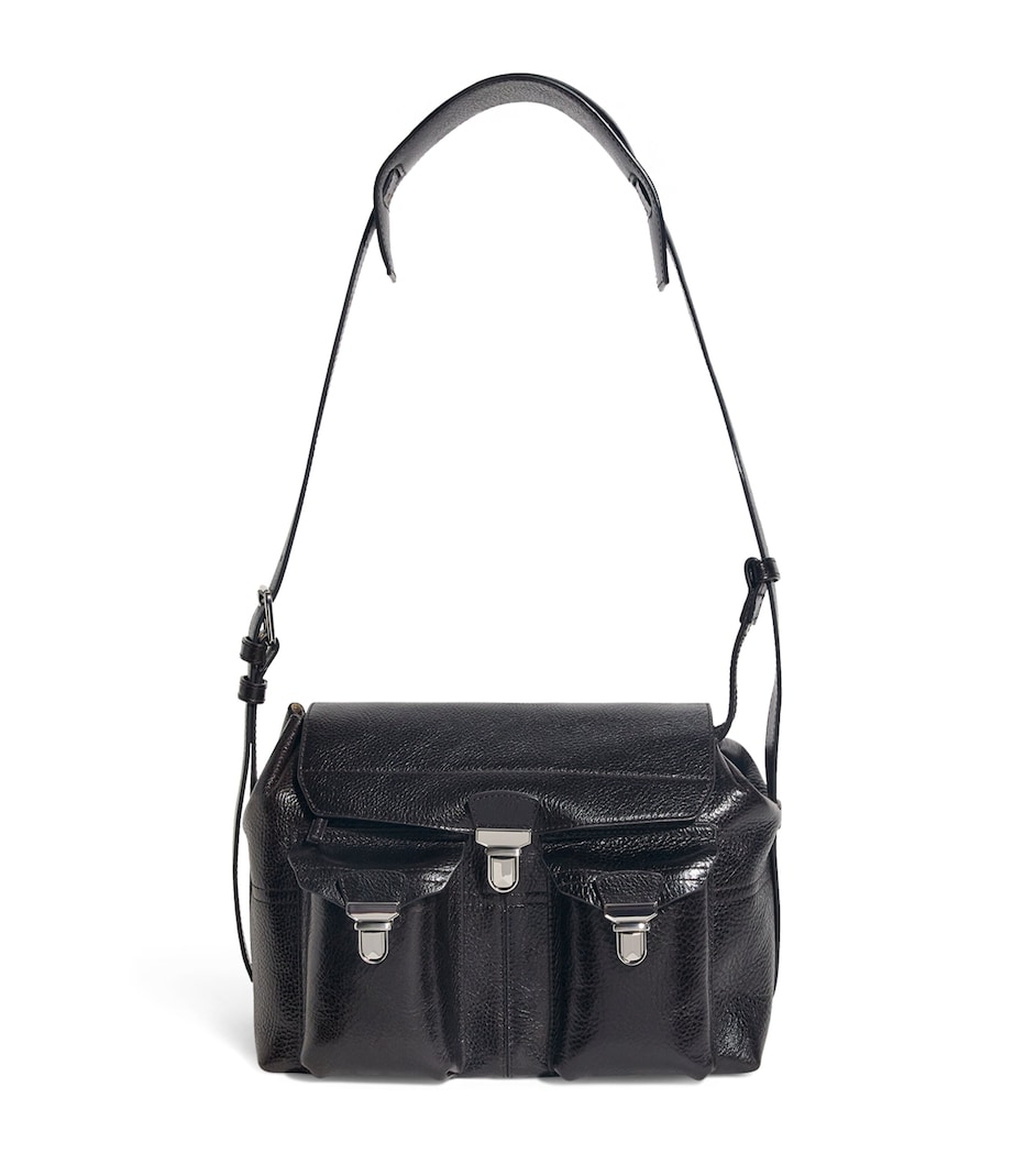 Medium Leather Gear Shoulder Bag BR495/ESPRESSO Image 1