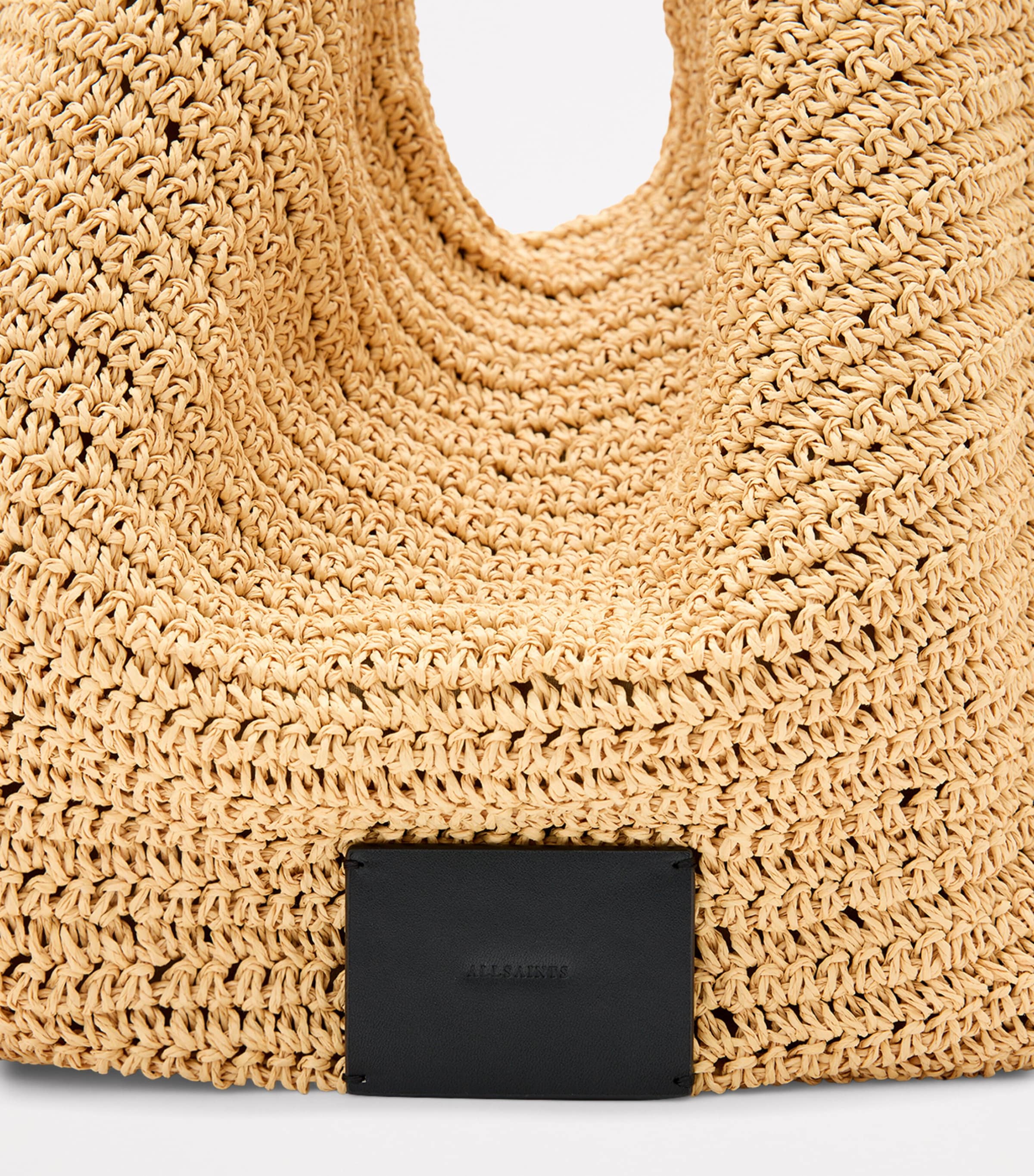 AllSaints Paper Straw Asha Shoulder Bag Natural Image 7
