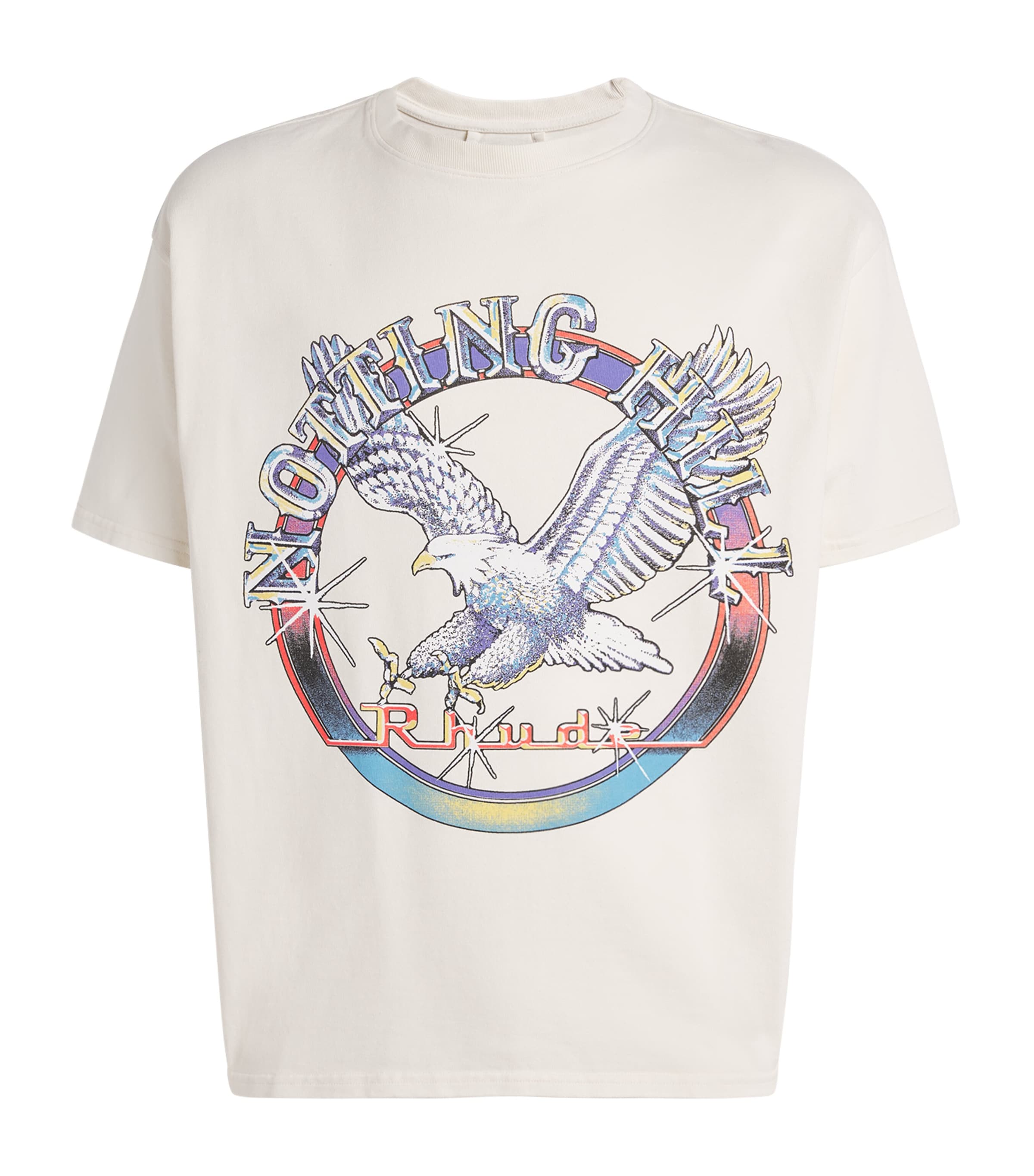 Rhude Cotton Notting Hill Graphic T-shirt In Gray
