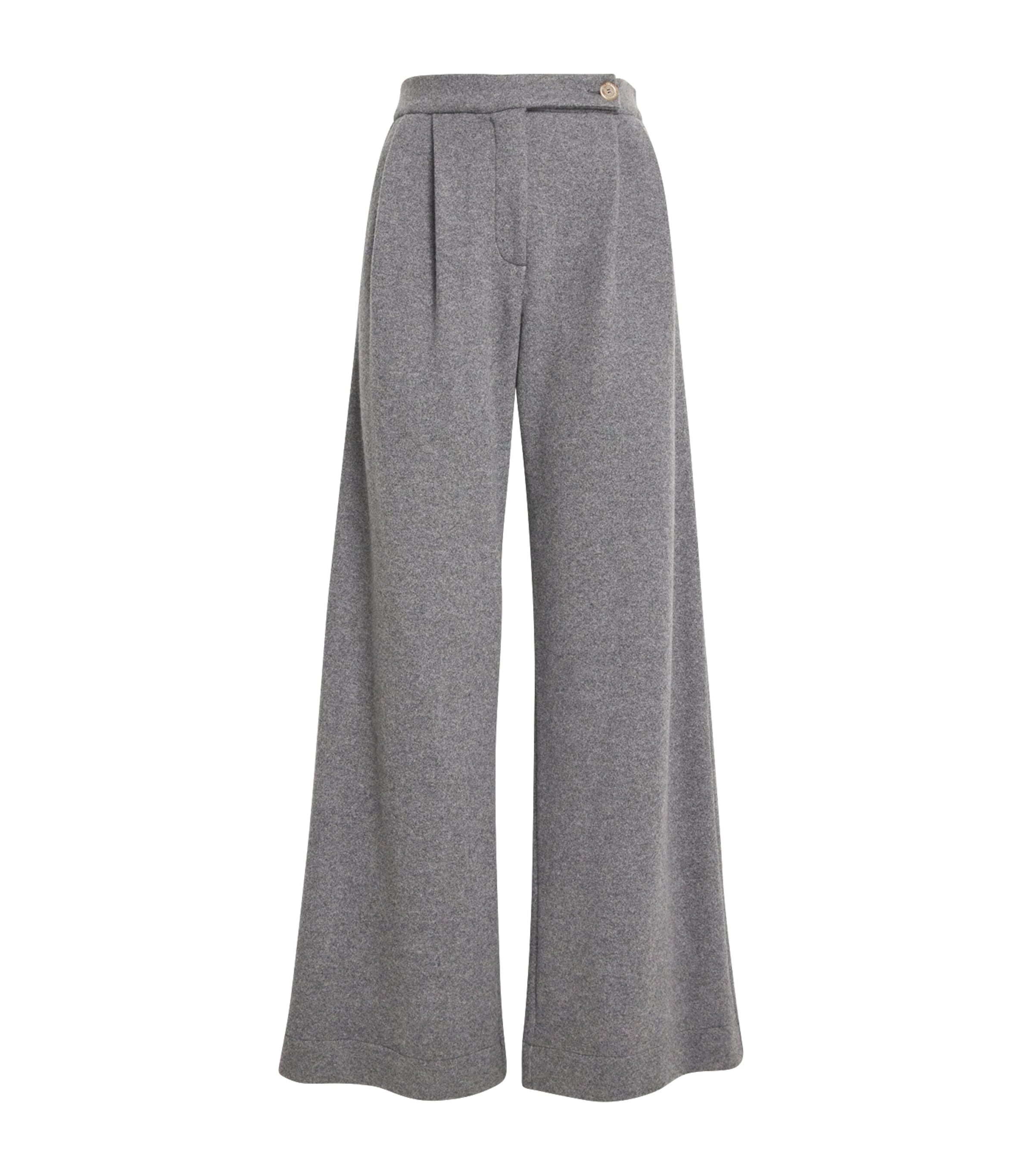 Colombo Wide-leg Trousers In Grey