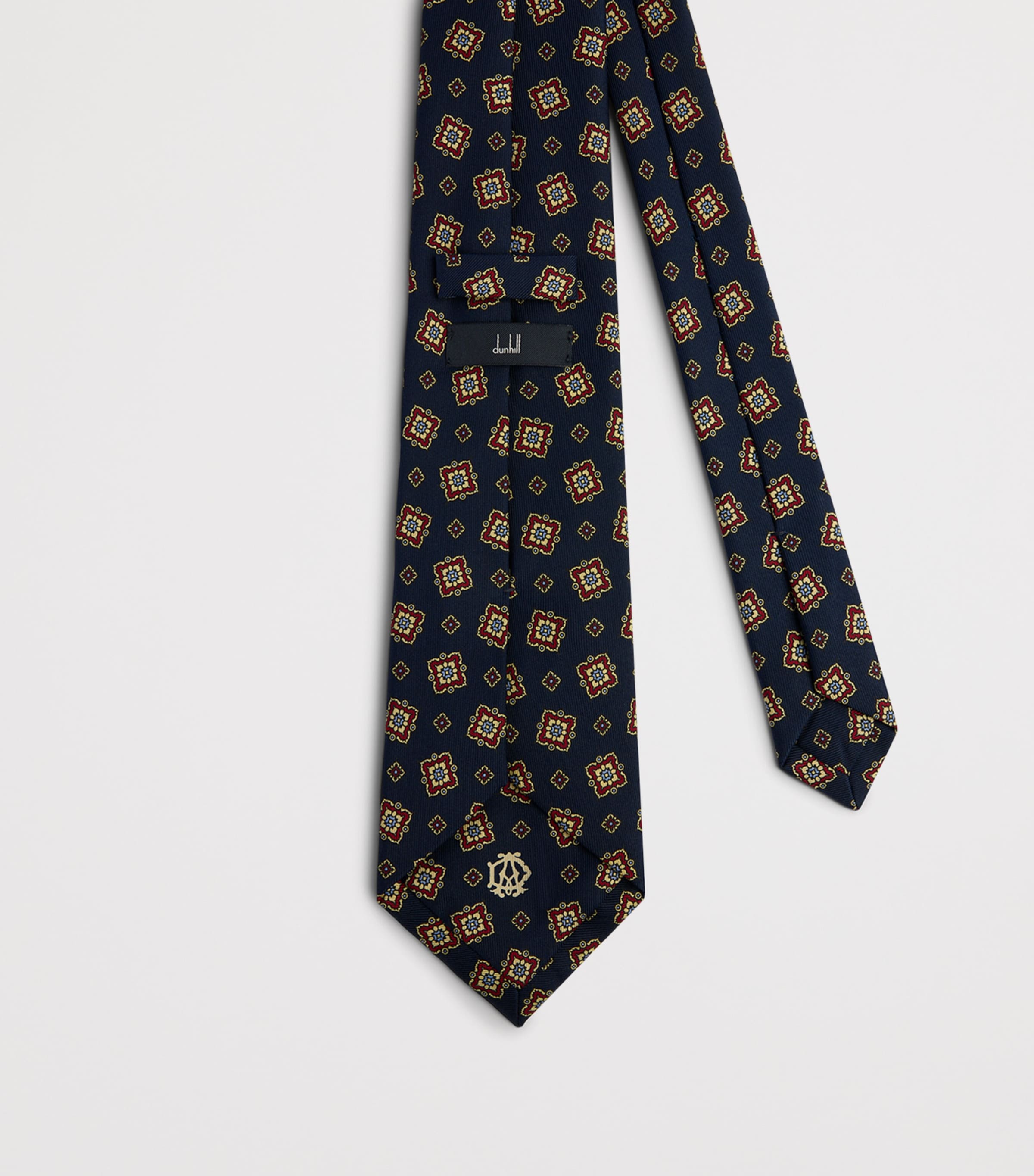 Dunhill Mulberry Silk Printed Tie Red Image 2