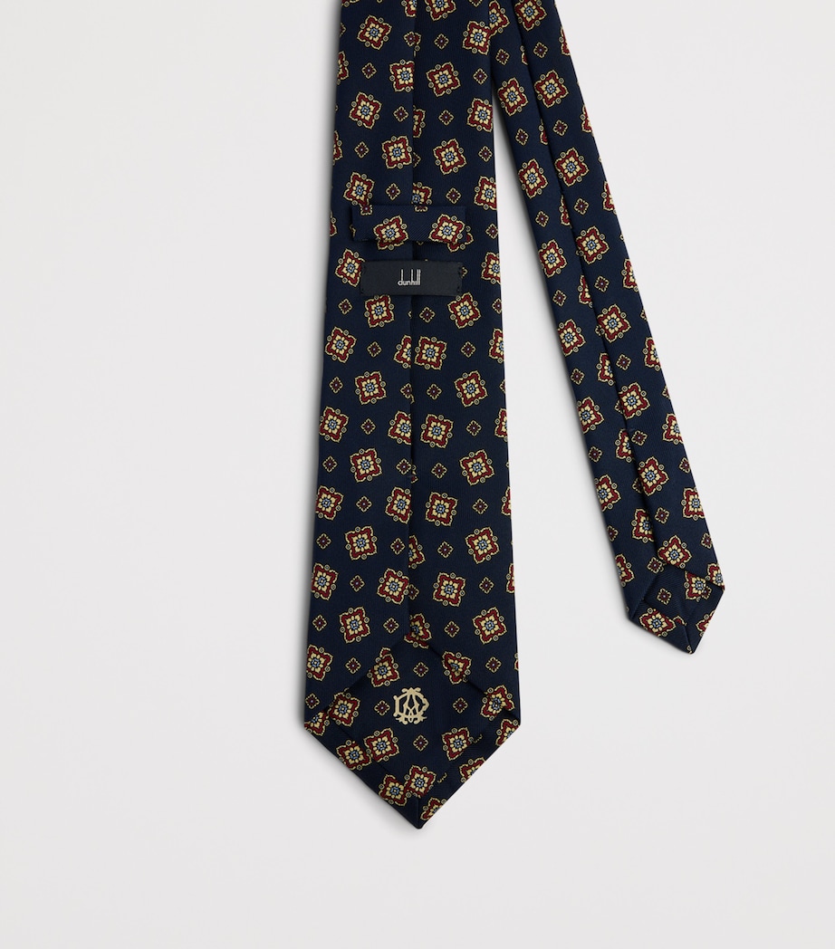 Dunhill Mulberry Silk Printed Tie Red Image 2