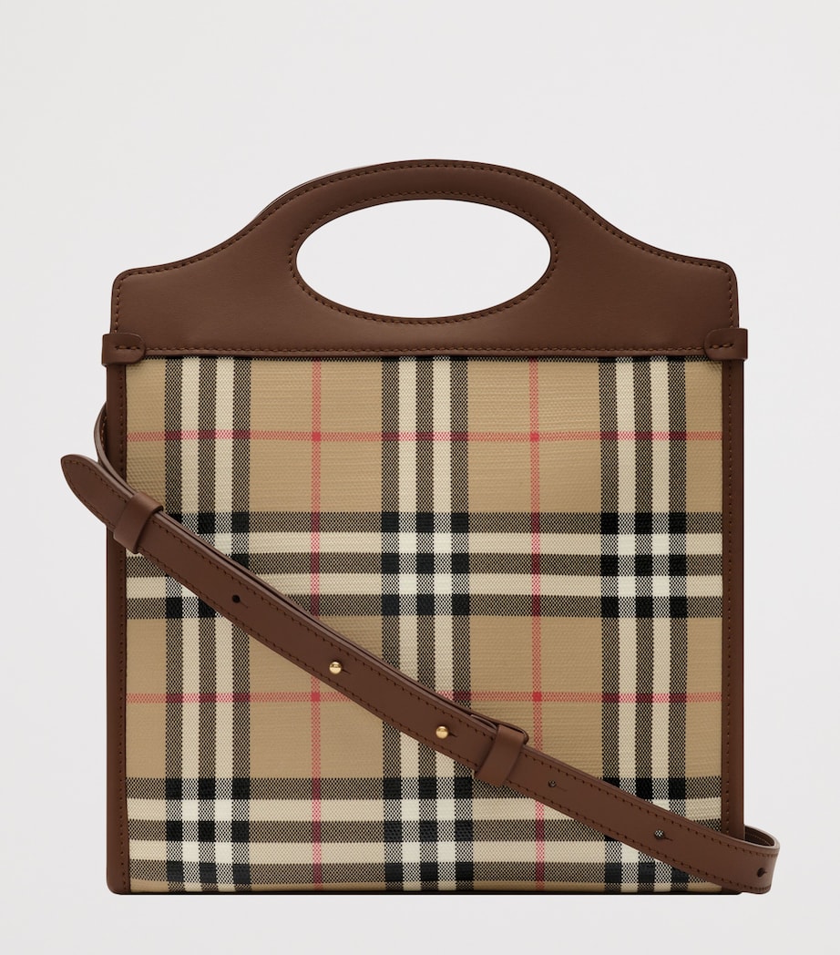Burberry Womens Small Check Pocket Bag Archive Beige Image 5