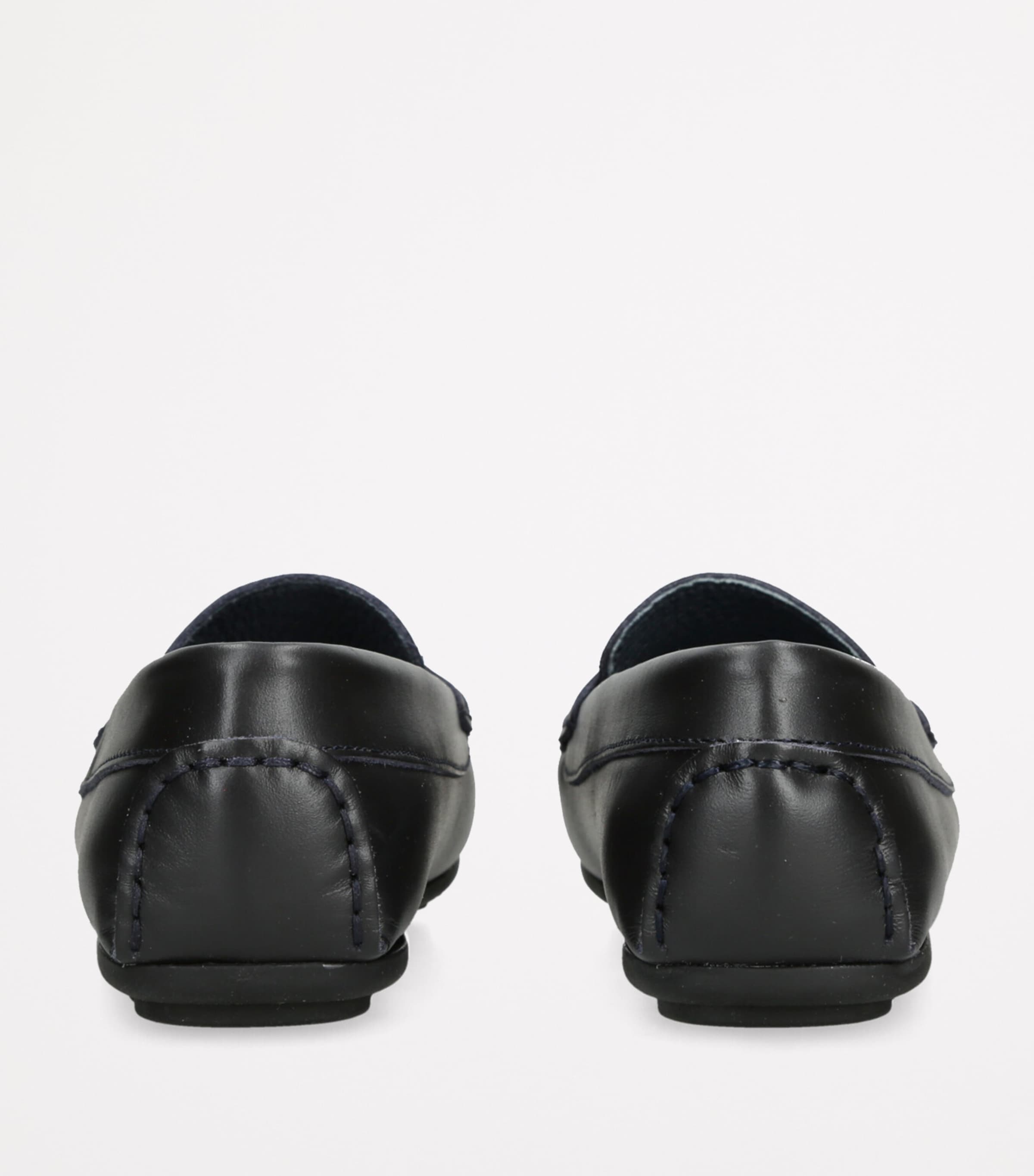Leather Felix Loafers NAVY Image 2