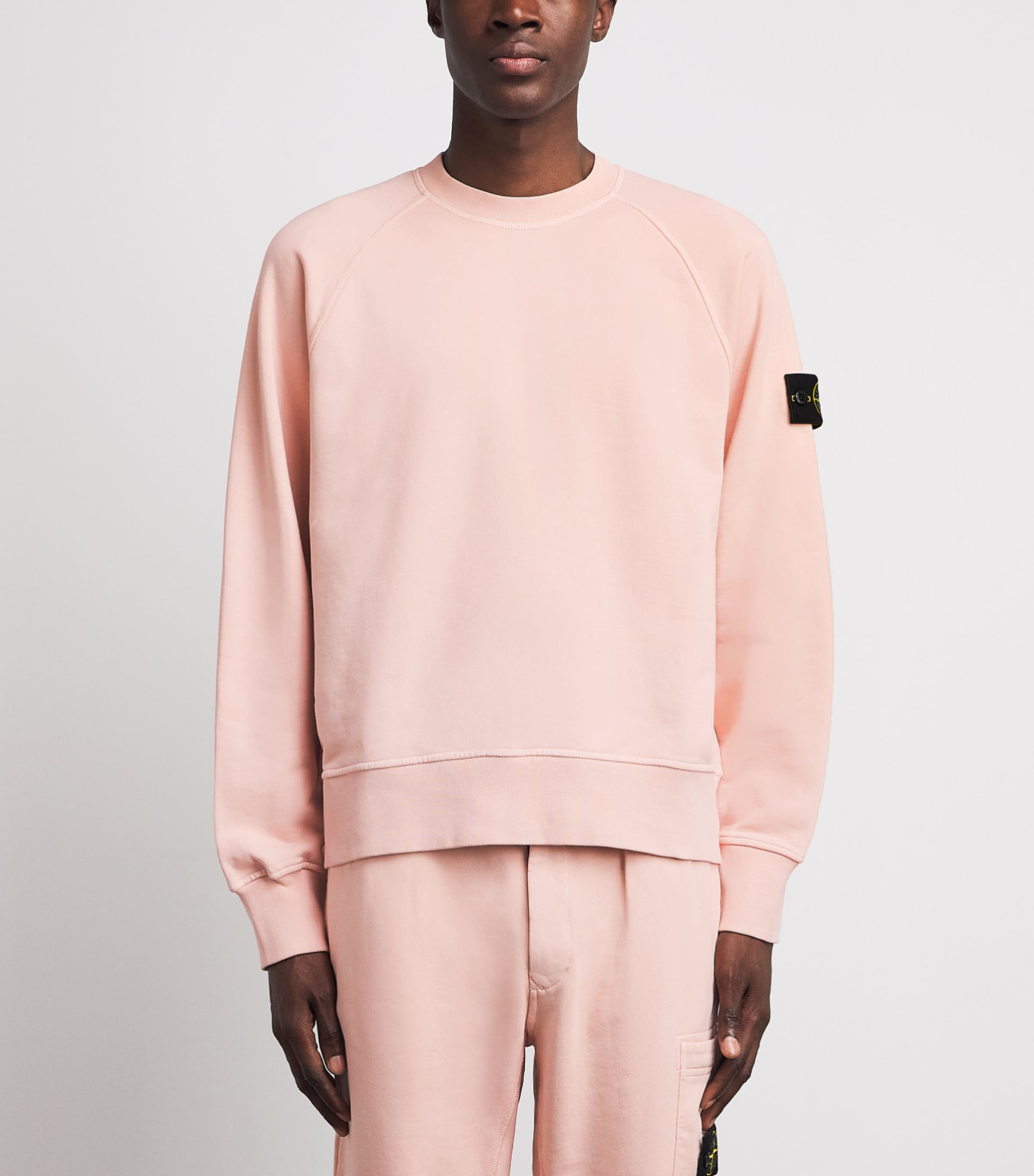 Stone Island Mens Cotton Compass Logo Sweatshirt Image 4