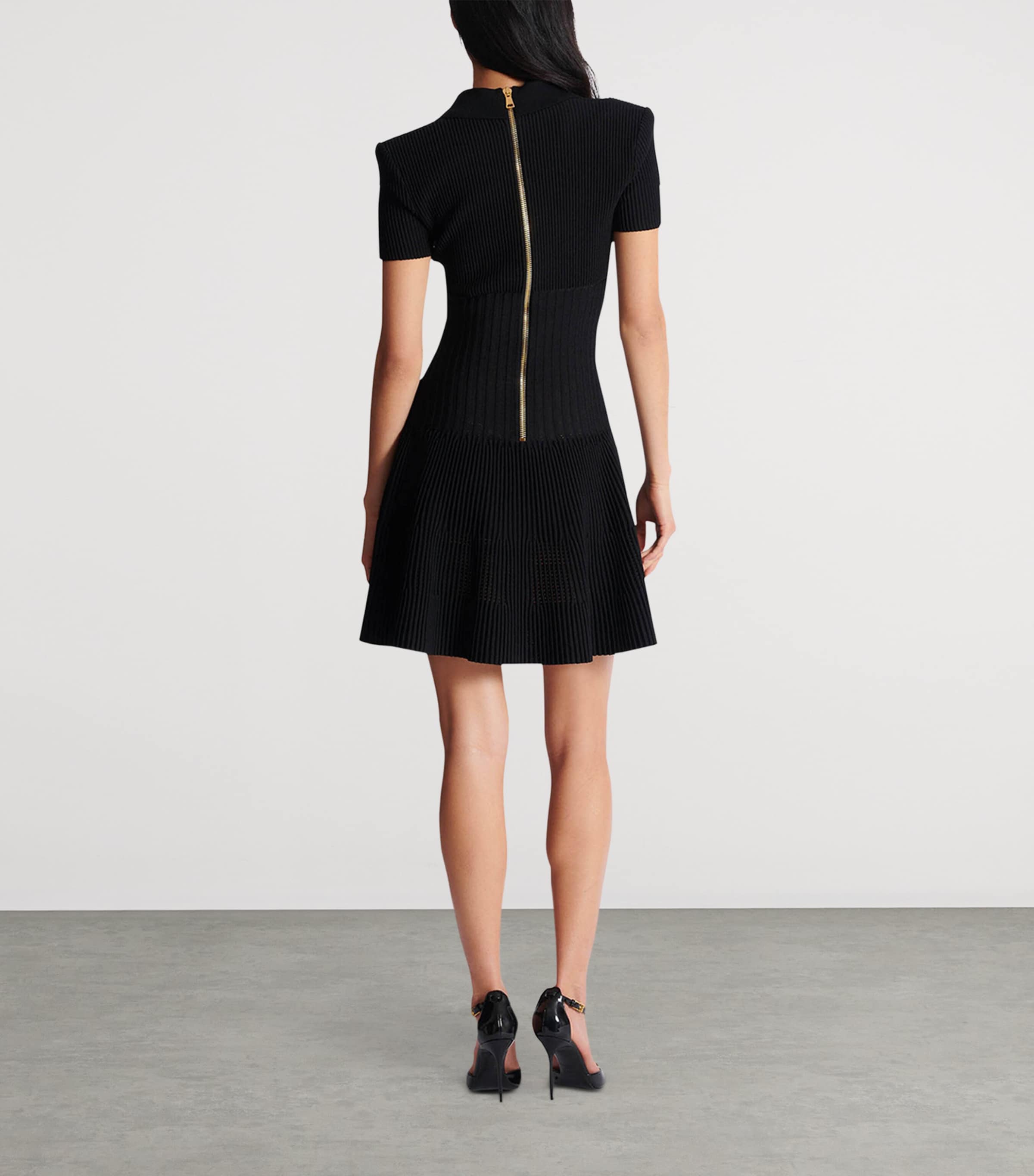 Flared Knit Dress 0PA NOIR Image 7