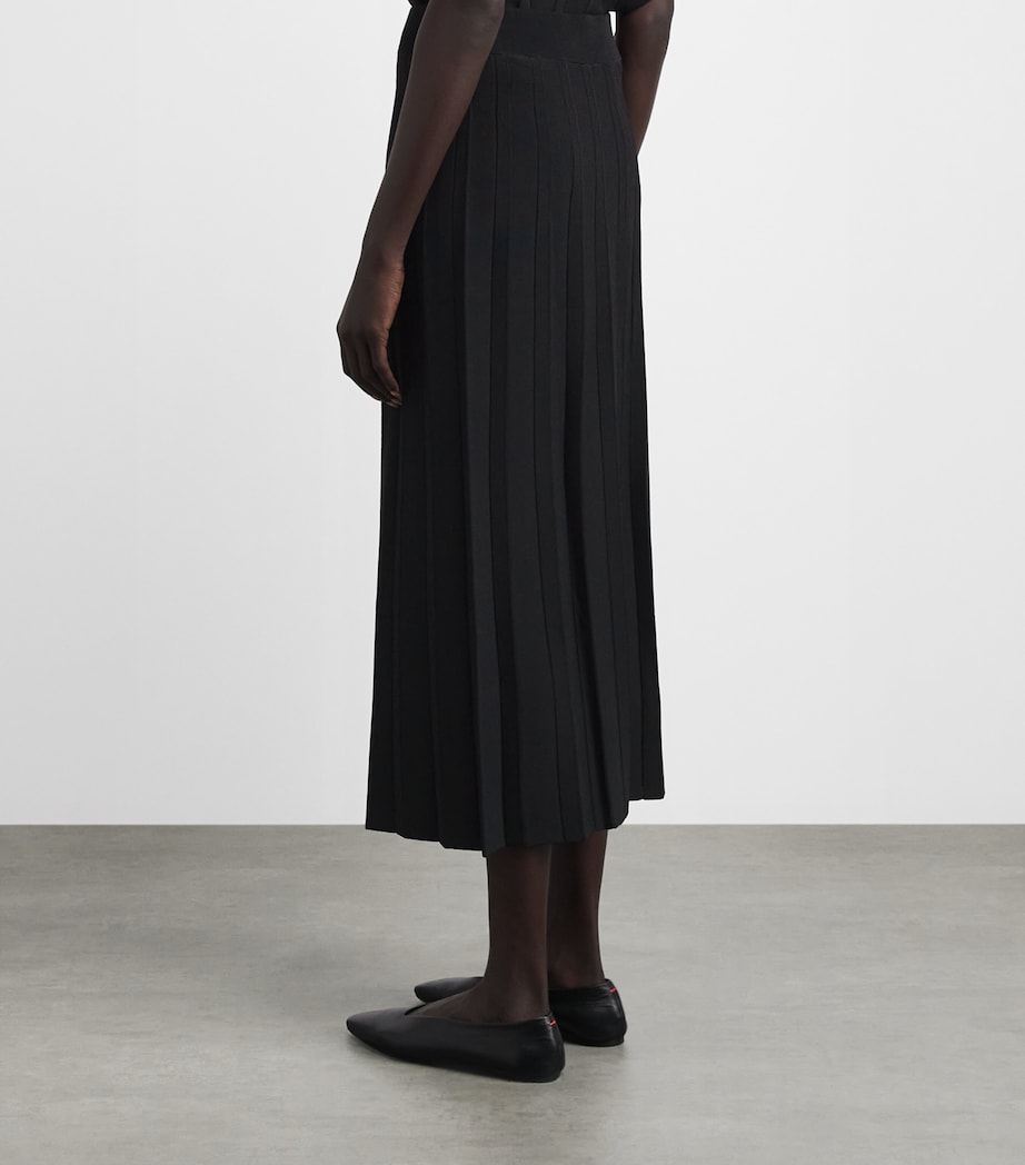 Falke Womens Plissé Midi Skirt Black Image 5