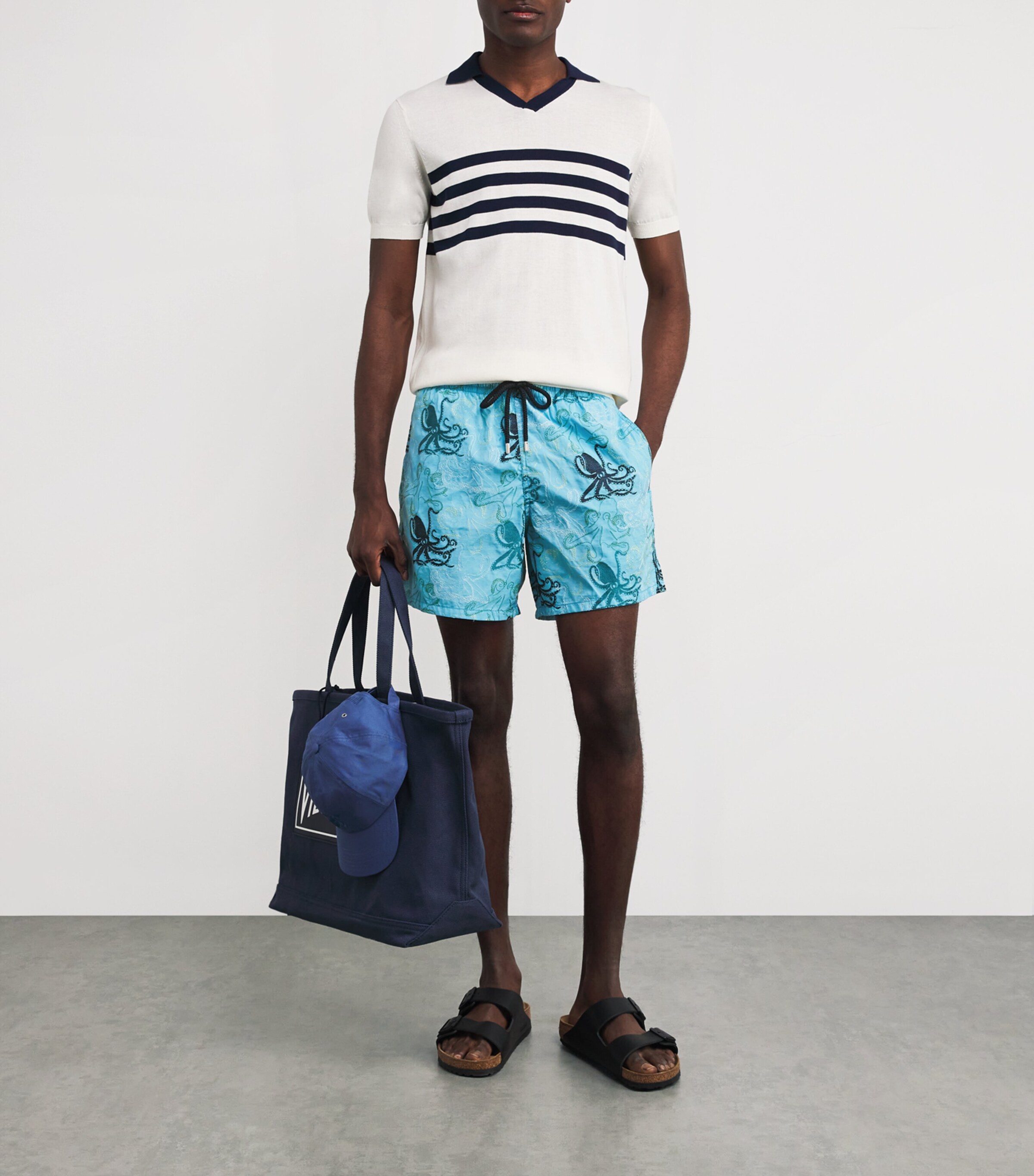 Vilebrequin Blue Octopussy Embroidered Mistral Swim Shorts