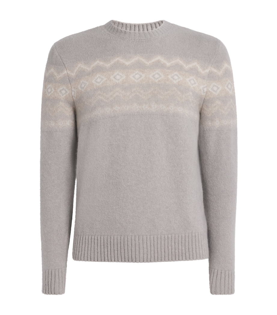 Cashmere-Blend Jacquard Sweater ARGILLA, SABBIA E BI Image 1