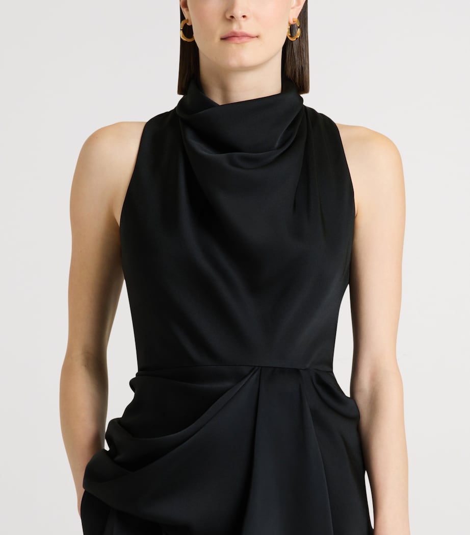 Givenchy Womens Draped Cowl-Neck Blouse Image 7