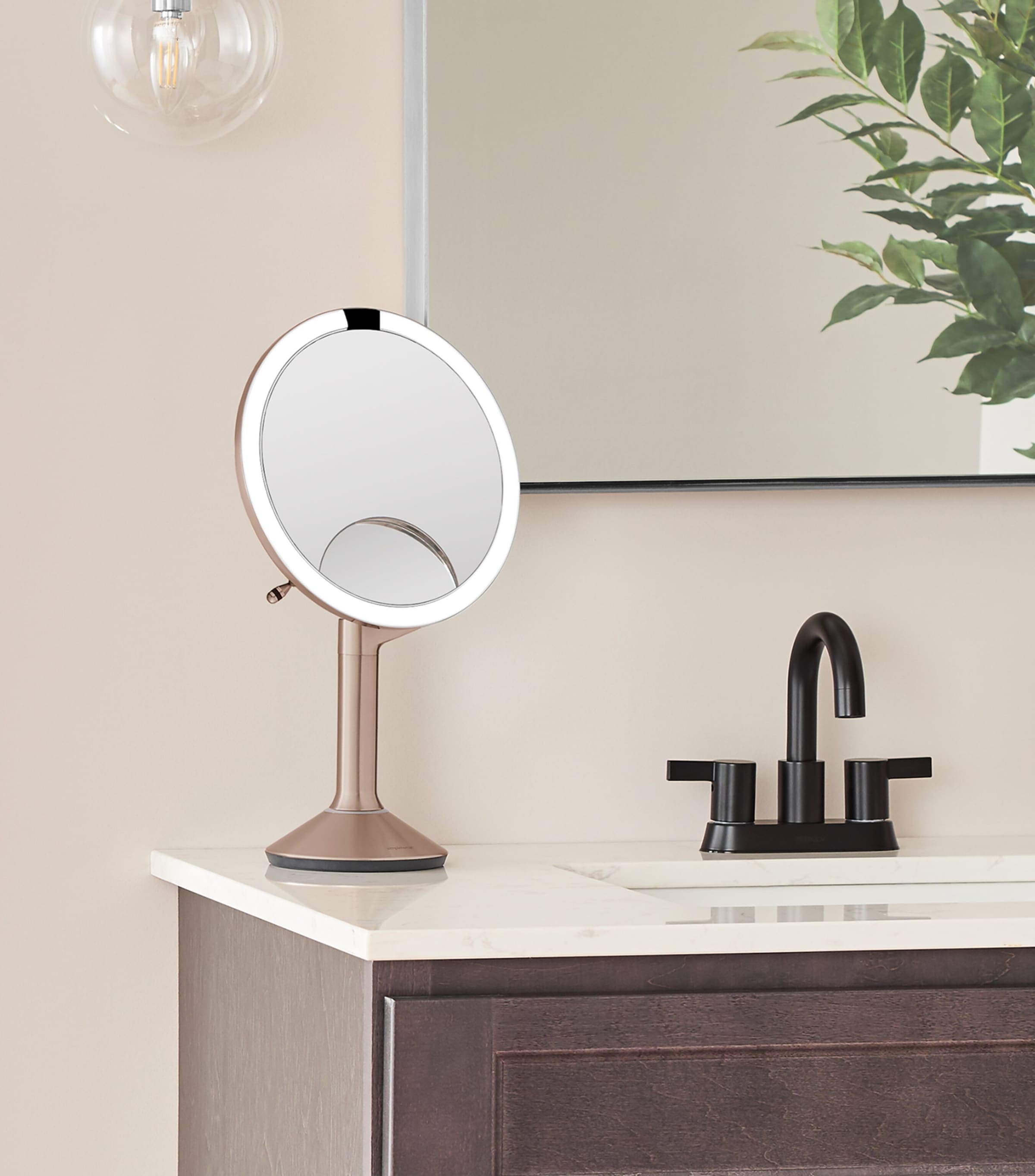 Simplehuman Stainless Steel Trio Touch Control Mirror Rose Gold Image 2