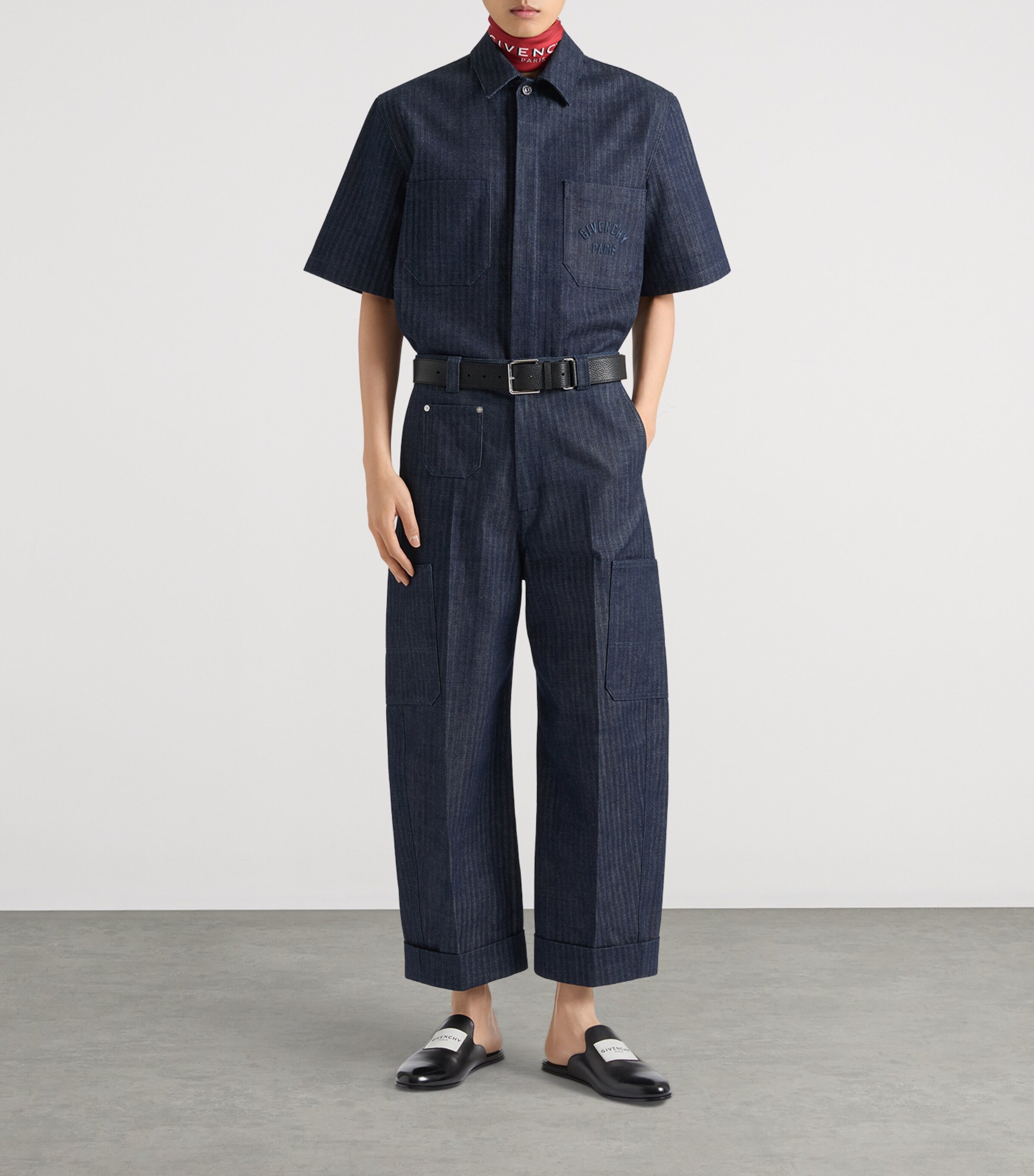 Wool Cargo Trousers DARK BLUE Image 2