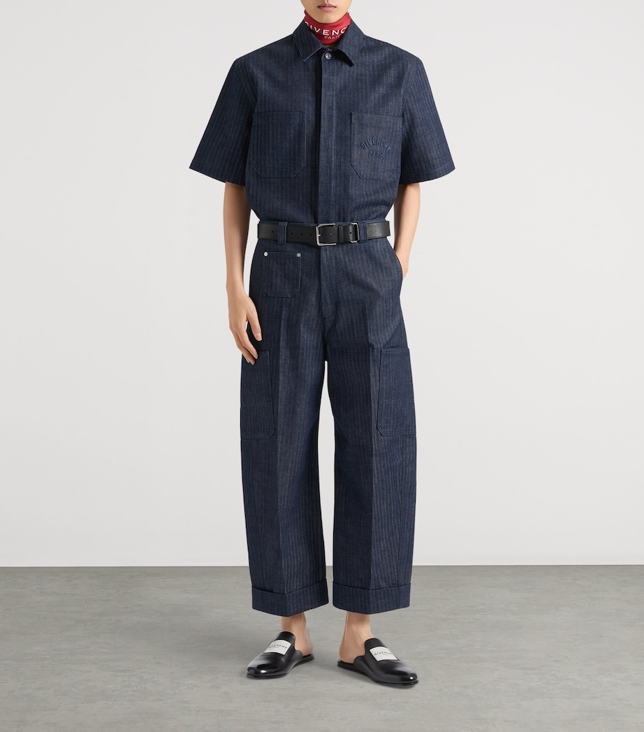 Wool Cargo Trousers DARK BLUE Image 2