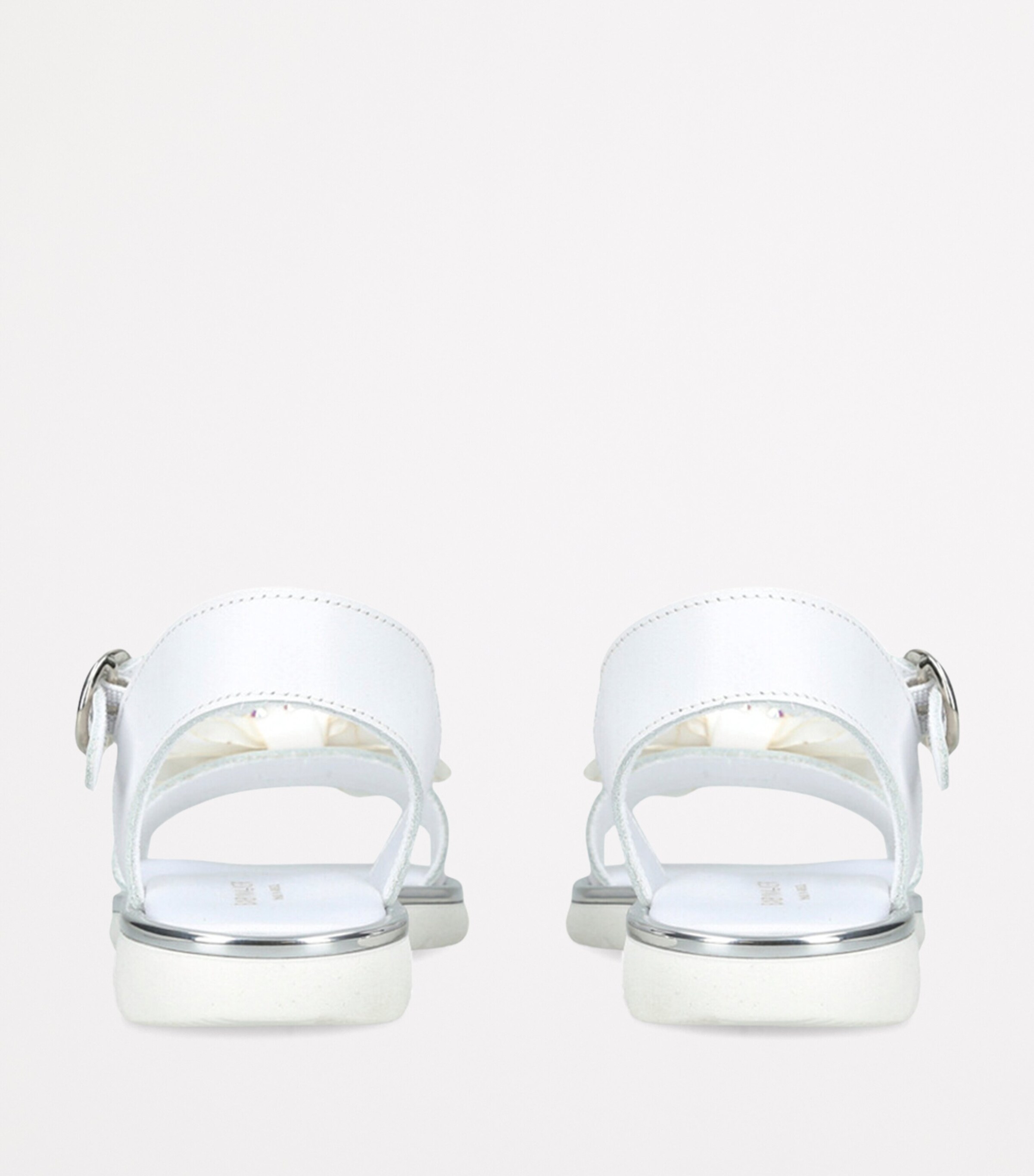 BabyWalker Leather Bow Sandals White Image 2