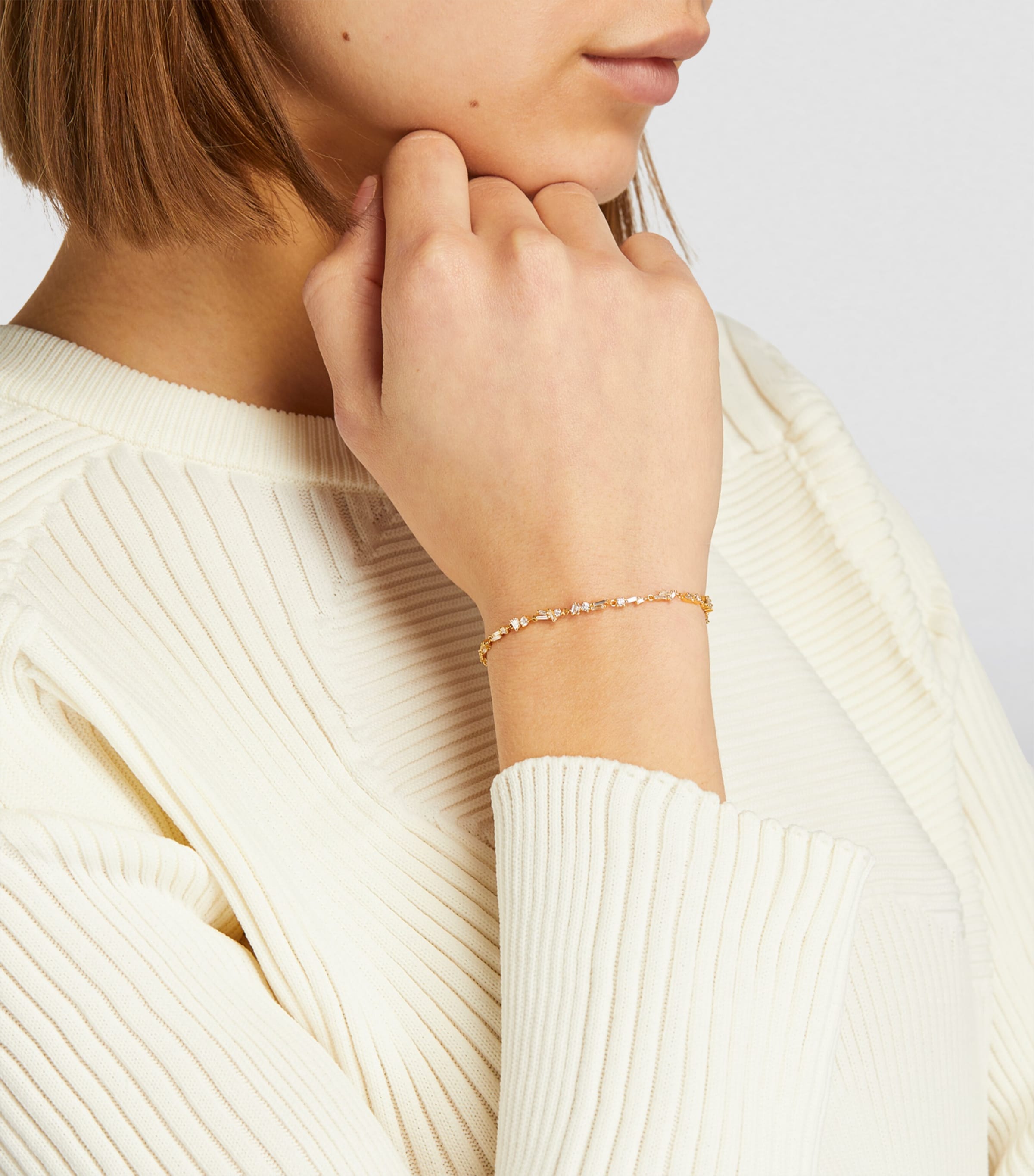 Yellow Gold and Diamond Classic Sparkler Bracelet 18K YG/WD Image 6