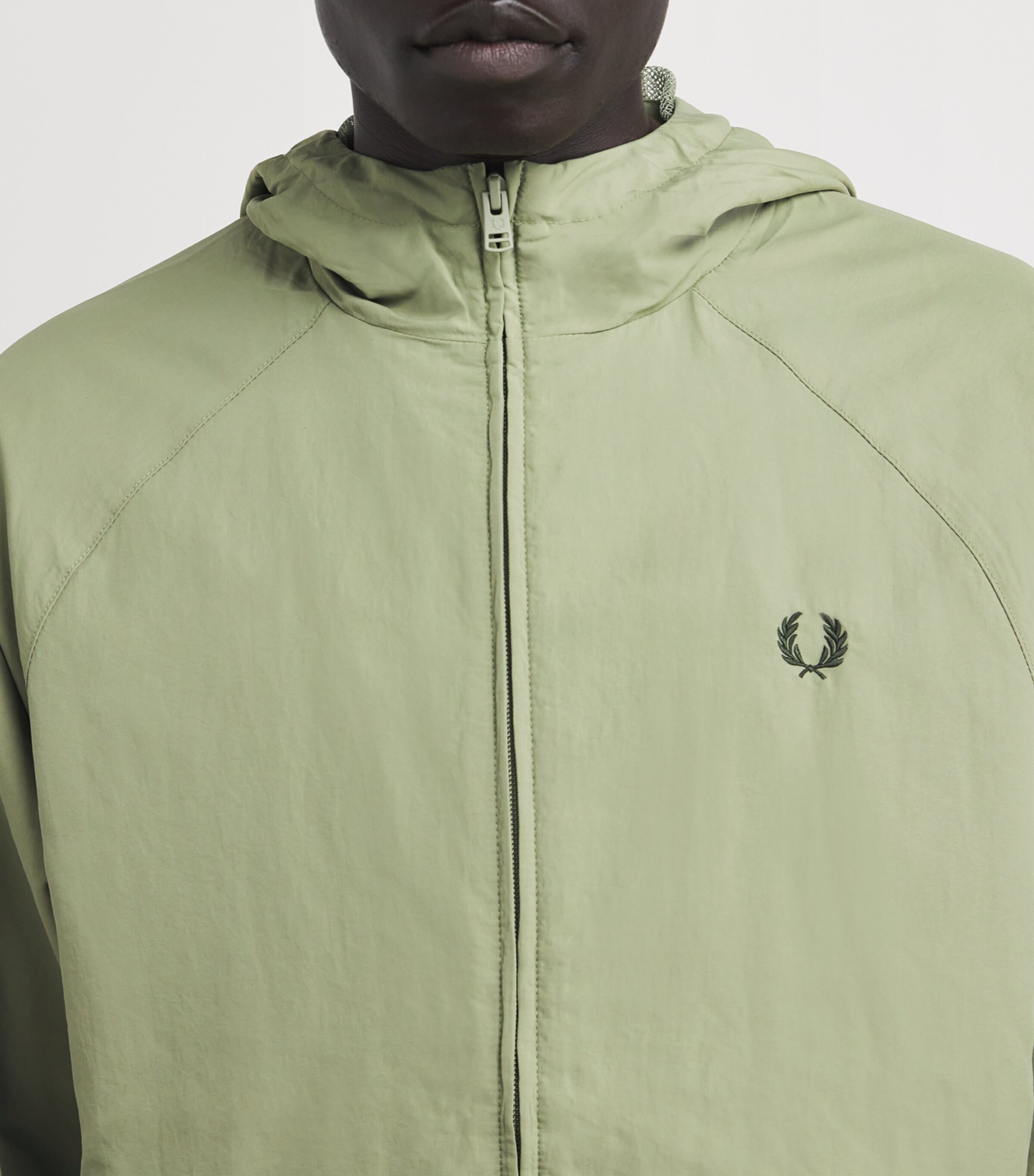 Shell Taslan Hooded Jacket X88OLIV MNT Image 5