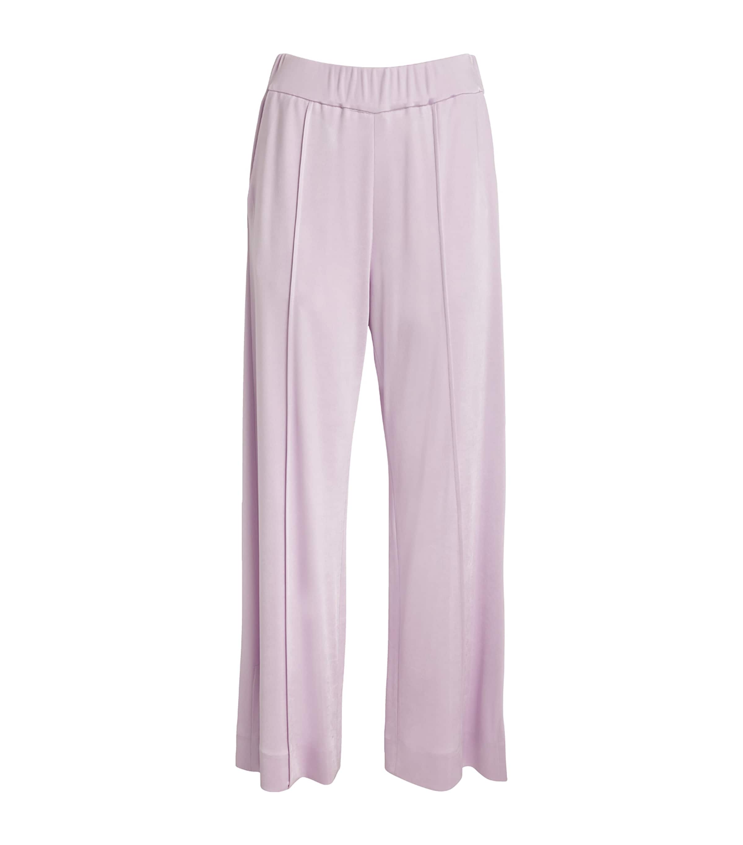 Jil Sander Relaxed Side-slit Trousers In Purple