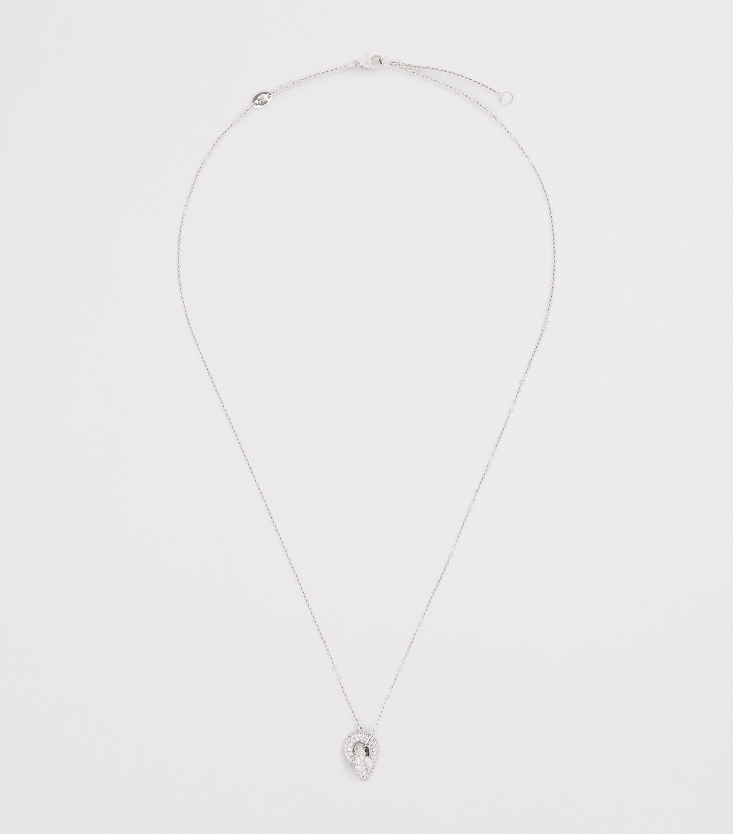 Engelbert White Gold and Diamond Legacy Knot Necklace White Gold Image 3