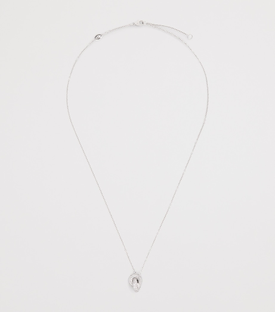 White Gold and Diamond Legacy Knot Necklace WHITE GOLD Image 3