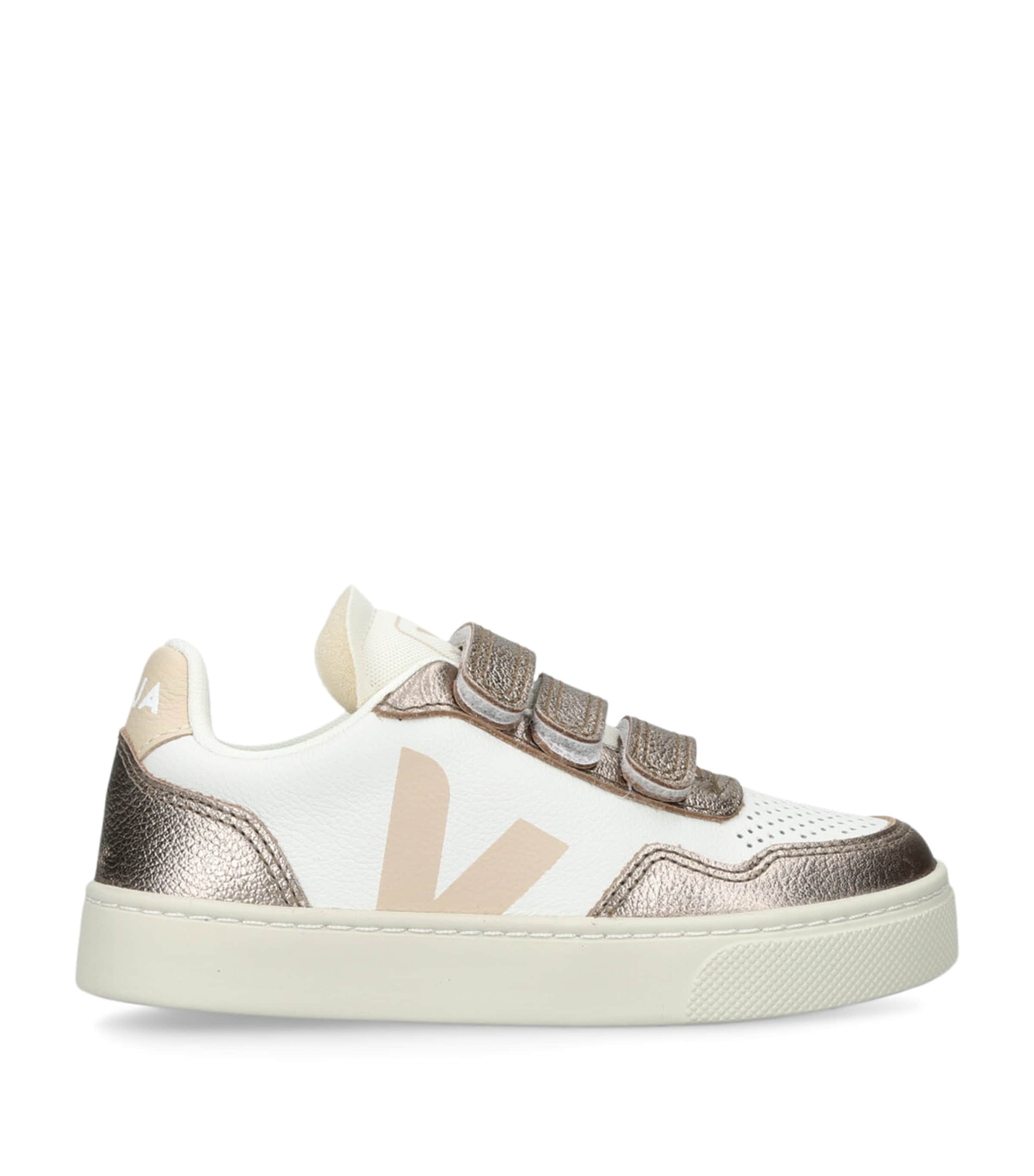 Veja Kids Leather V-90 Sneakers | Boys Shoes | Trainers | Designers | Veja
