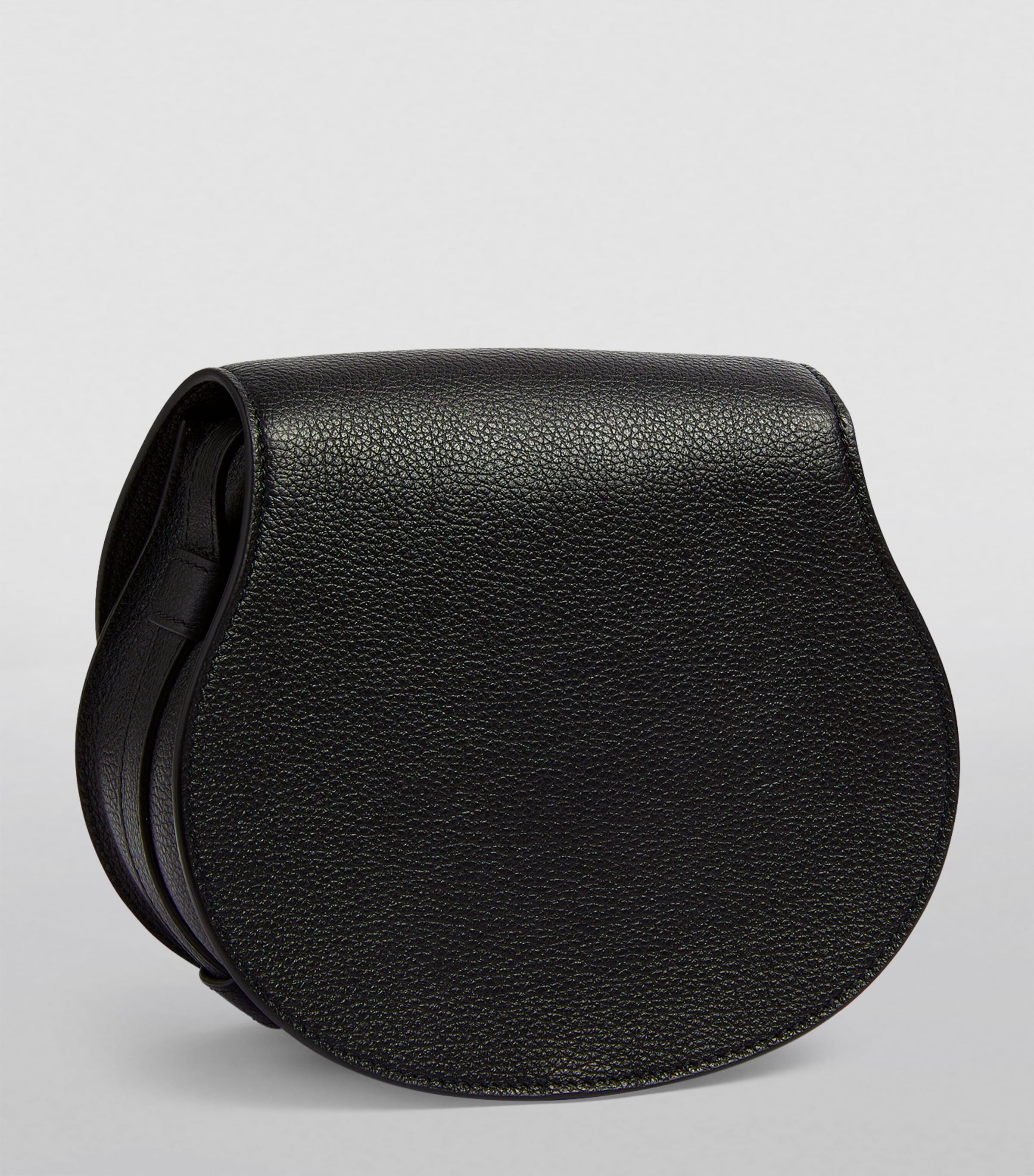 Small Leather Marcie Saddle Bag BAG BLACK Image 2