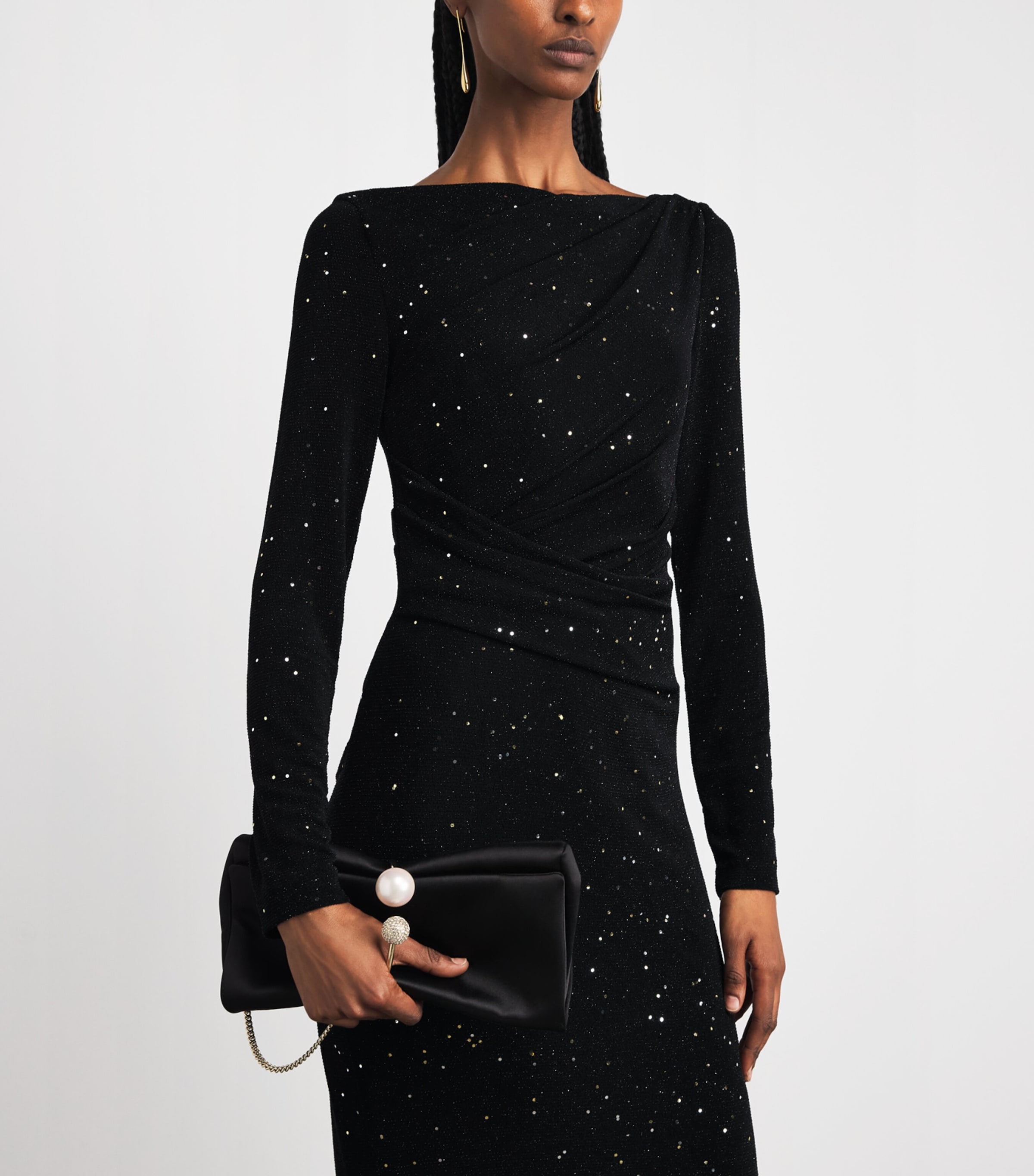 Talbot Runhof Navy Embellished Spectrum Gown | Harrods UK