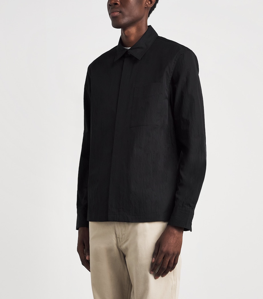 Vince Mens Zip-Up Shacket Black Image 4