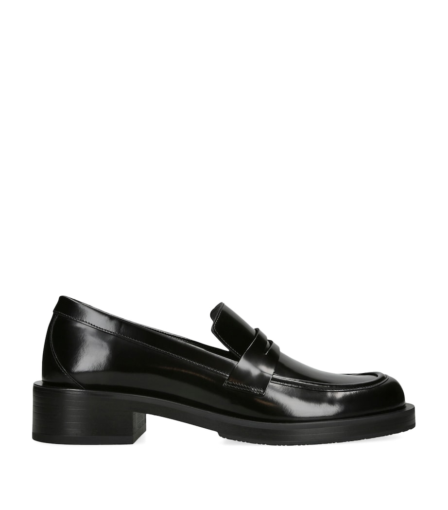 Leather Palmer Bold Loafers BLACK Image 1