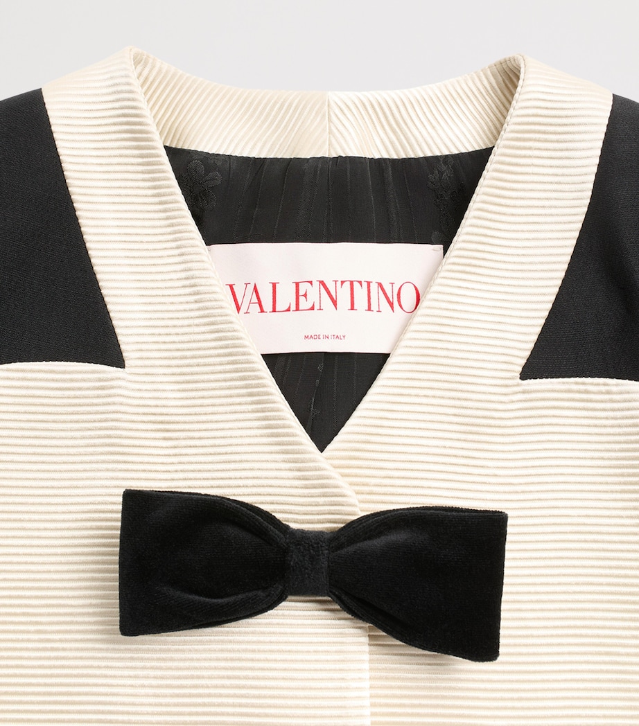 Virgin Wool-Silk Bow-Detail Blazer AUY Image 9