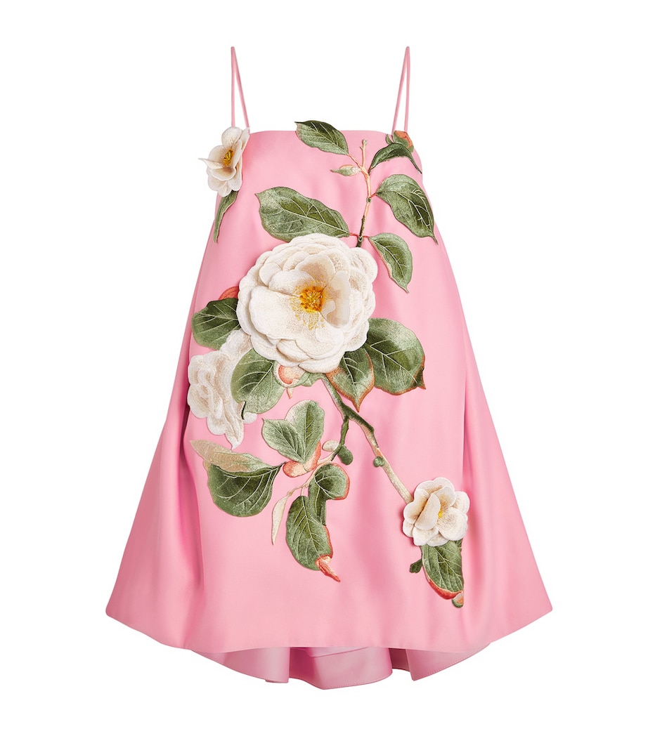 LEO LIN Multi Floral-Appliqu Felicia Mini Dress | Harrods US LEO LIN Multi Floral-Appliqu Felicia Mini Dress | Harrods US