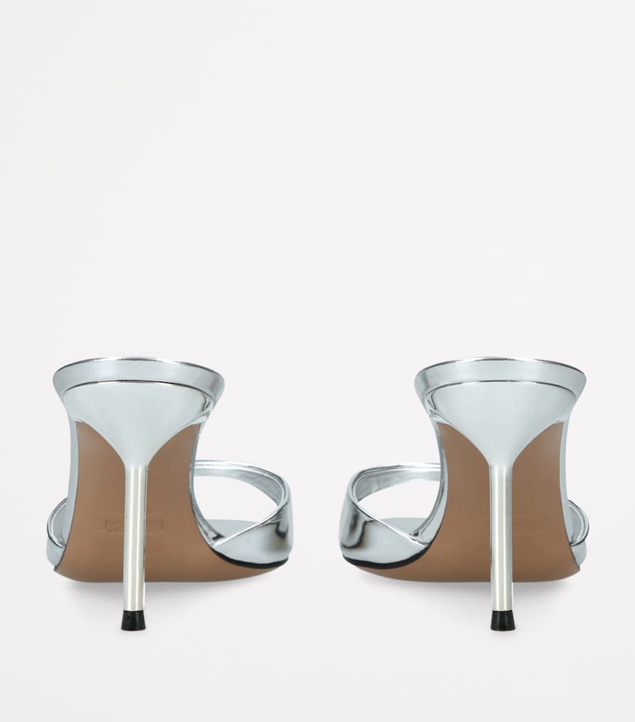 Patent Leather Lidia Mules 70 SILVER Image 3