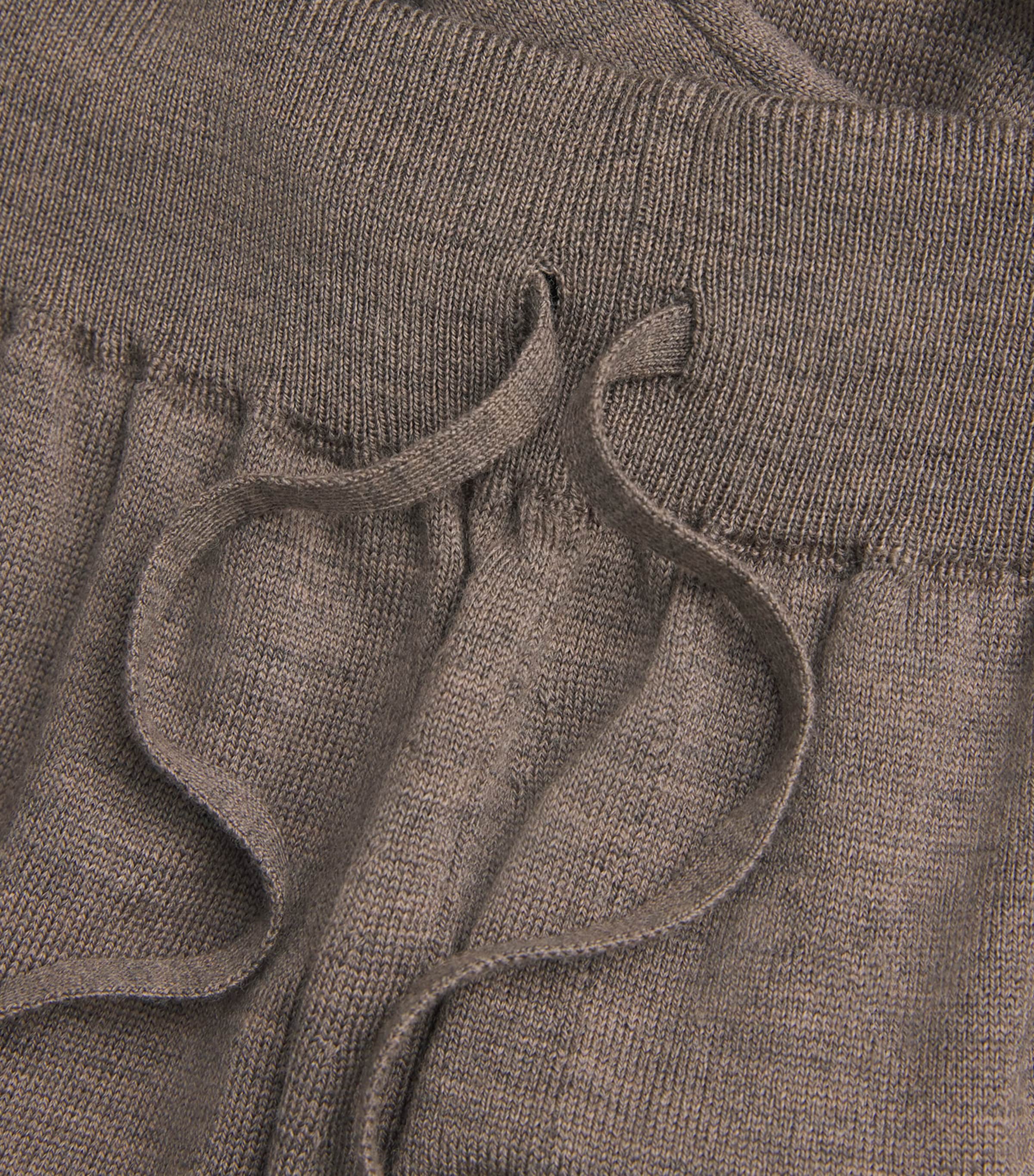 John Smedley Mens Extra Fine Merino Wool Henning Sweatpants Mushroom Image 5