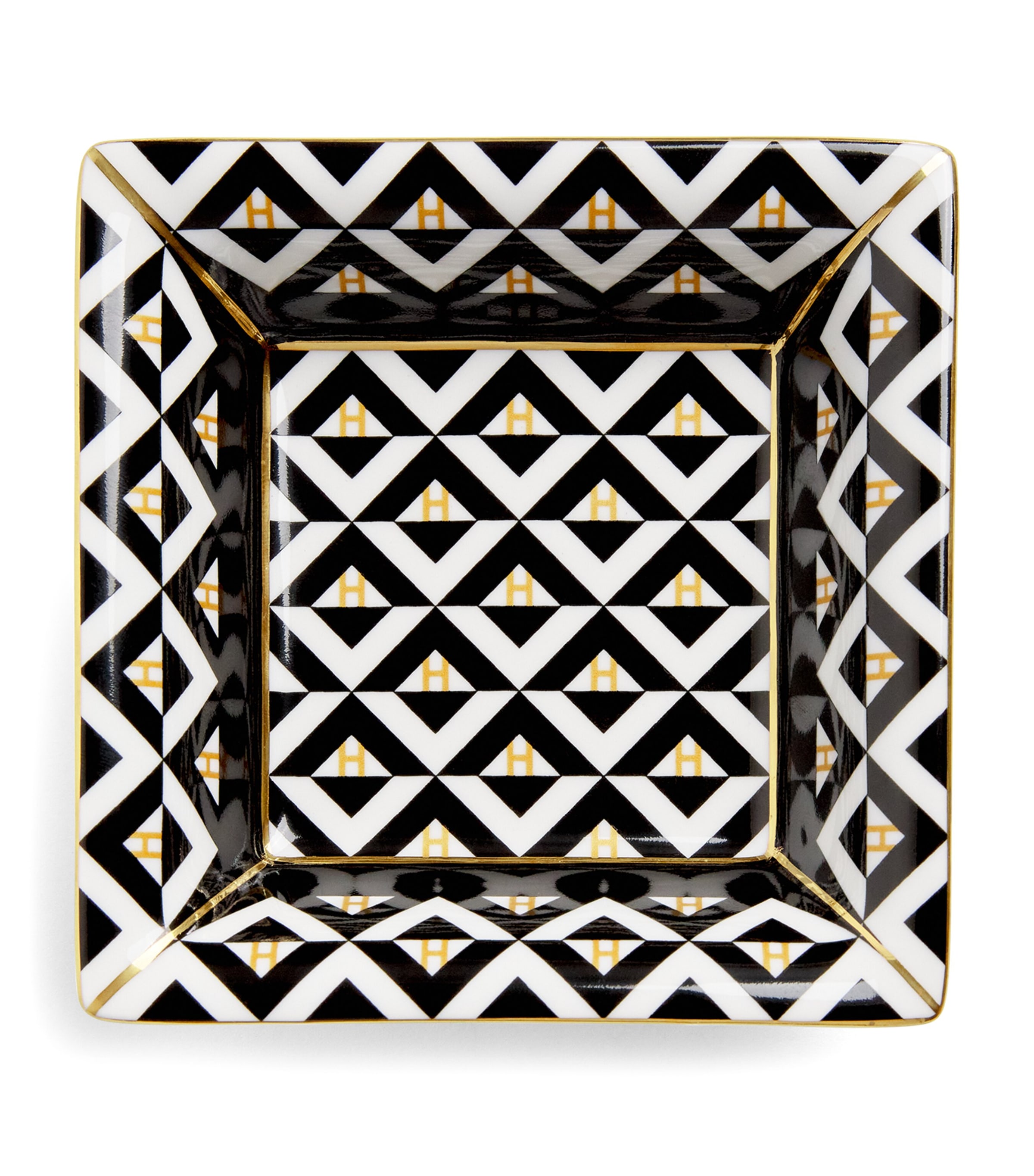 Harrods Geometric Square Trinket Tray