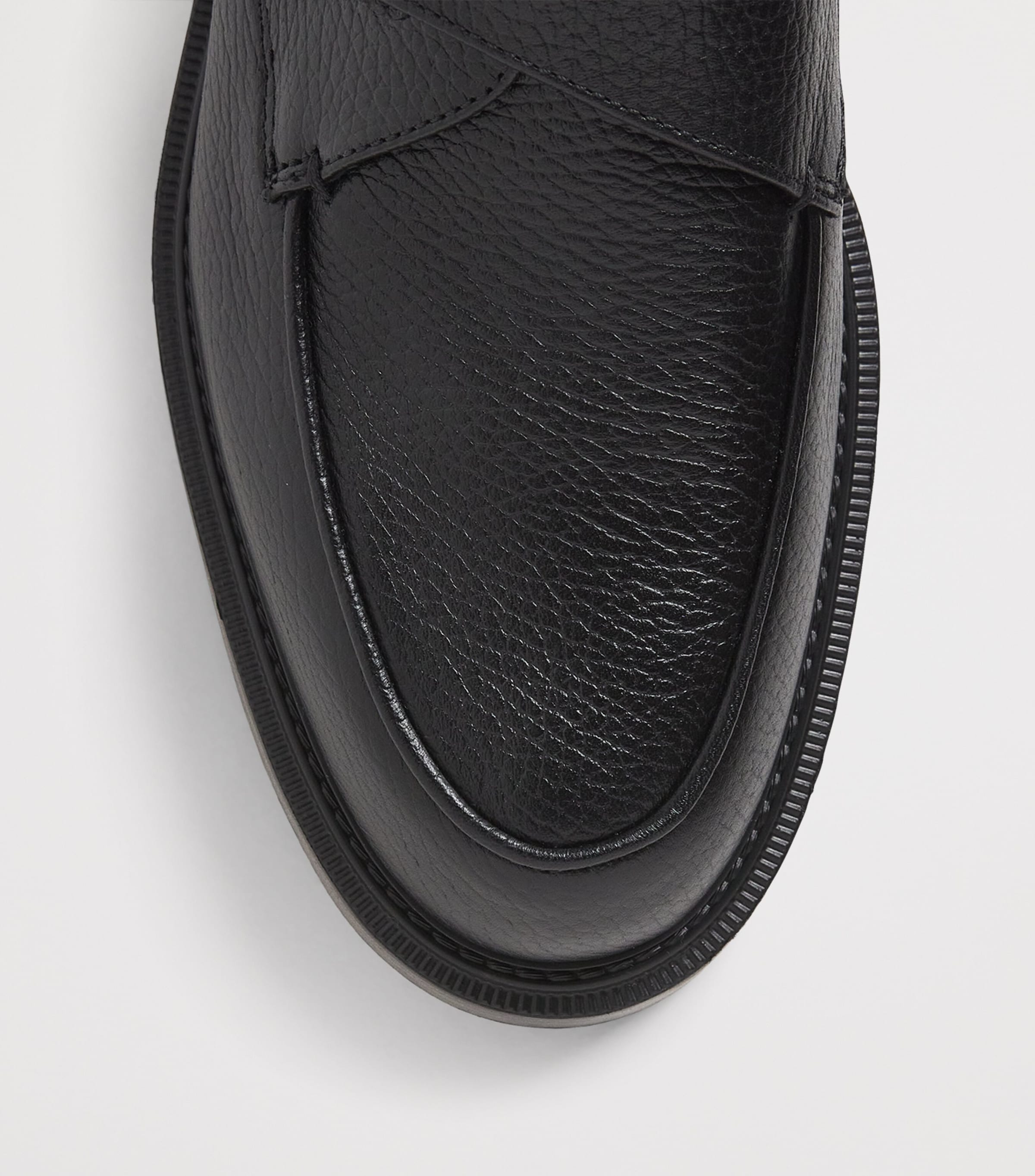 Pebbled Leather Monk-Strap Shoes UC001 Image 5