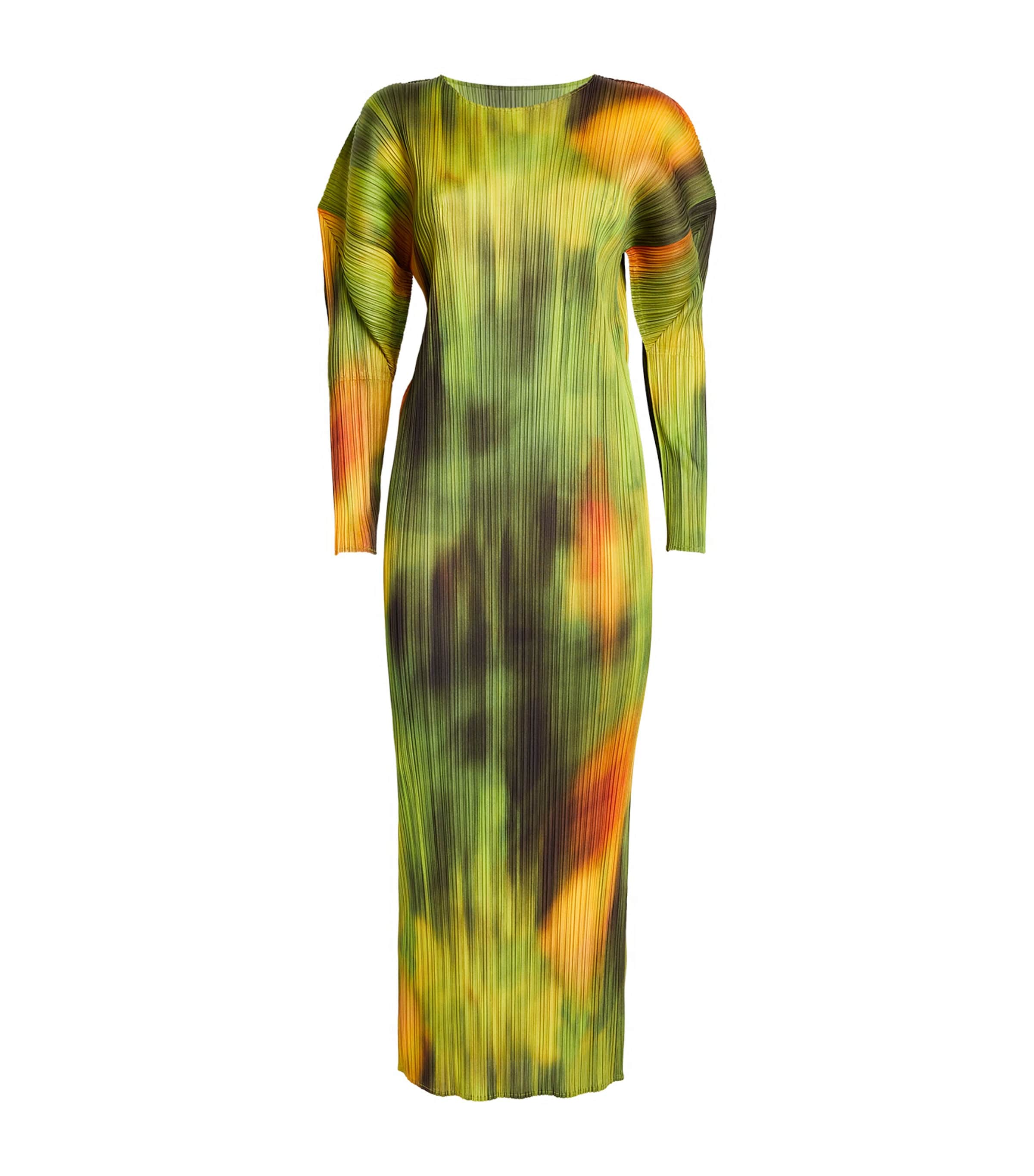 ISSEY MIYAKE TURNIP & SPINACH MIDI DRESS