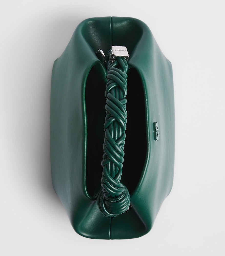 GANNI Small Bou Top-Handle Bag Dark Green Image 5